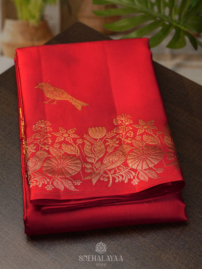 Red Kanjivaram Silk Saree