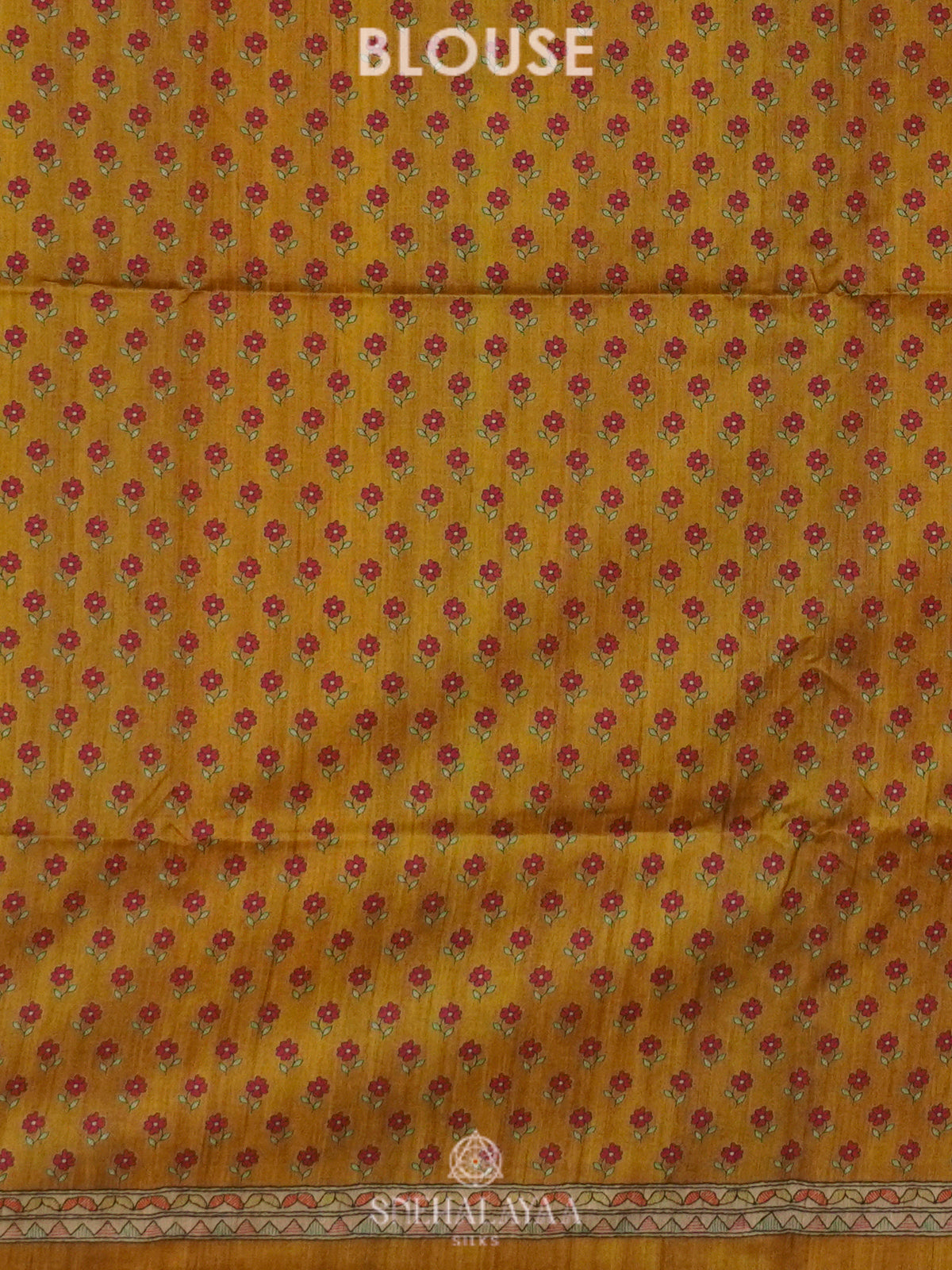 Yellow Printed Madhubani Saree
