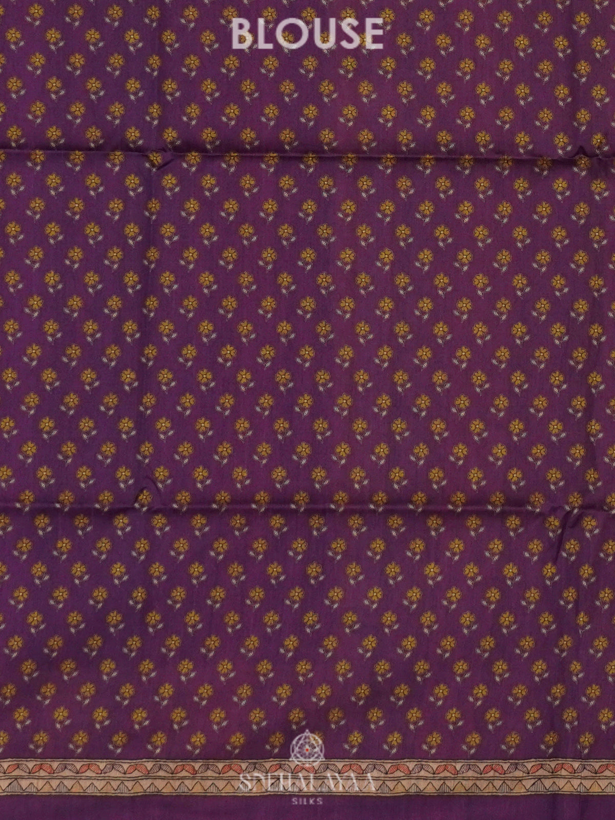 Purple Printed Madhubani Saree