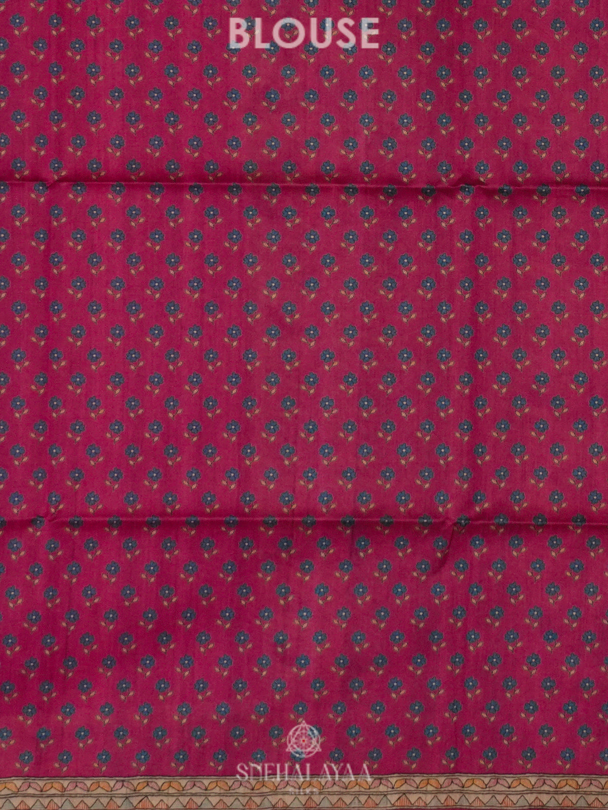 Pink Printed Madhubani Saree