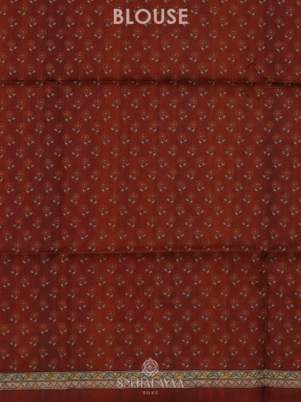 Maroon Printed Madhubani Saree