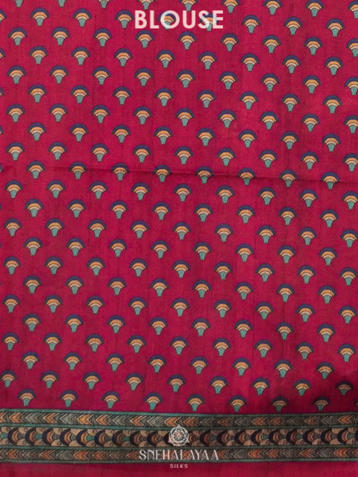 Pink Printed Madhubani Saree