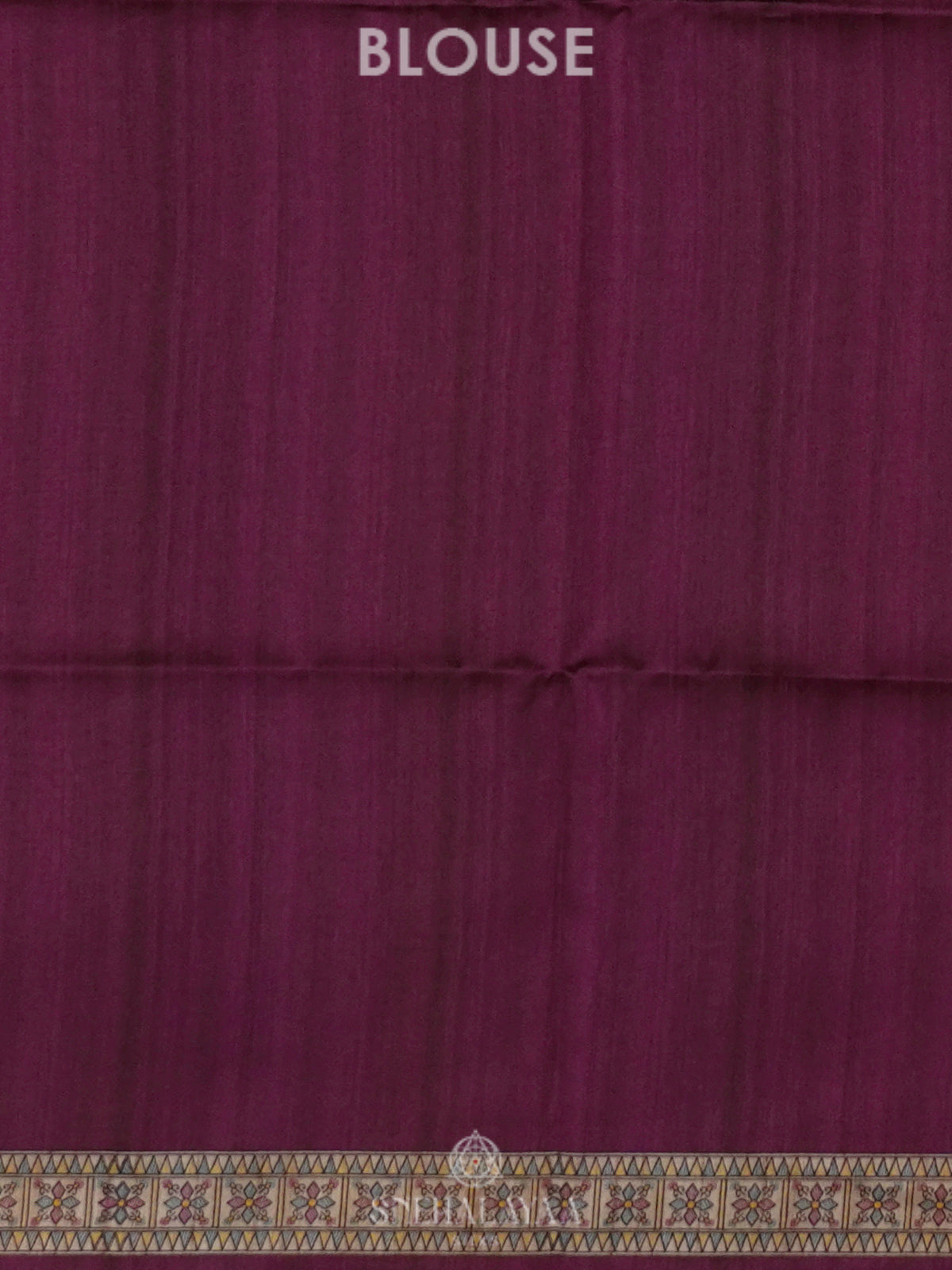 Purple Printed Madhubani Saree