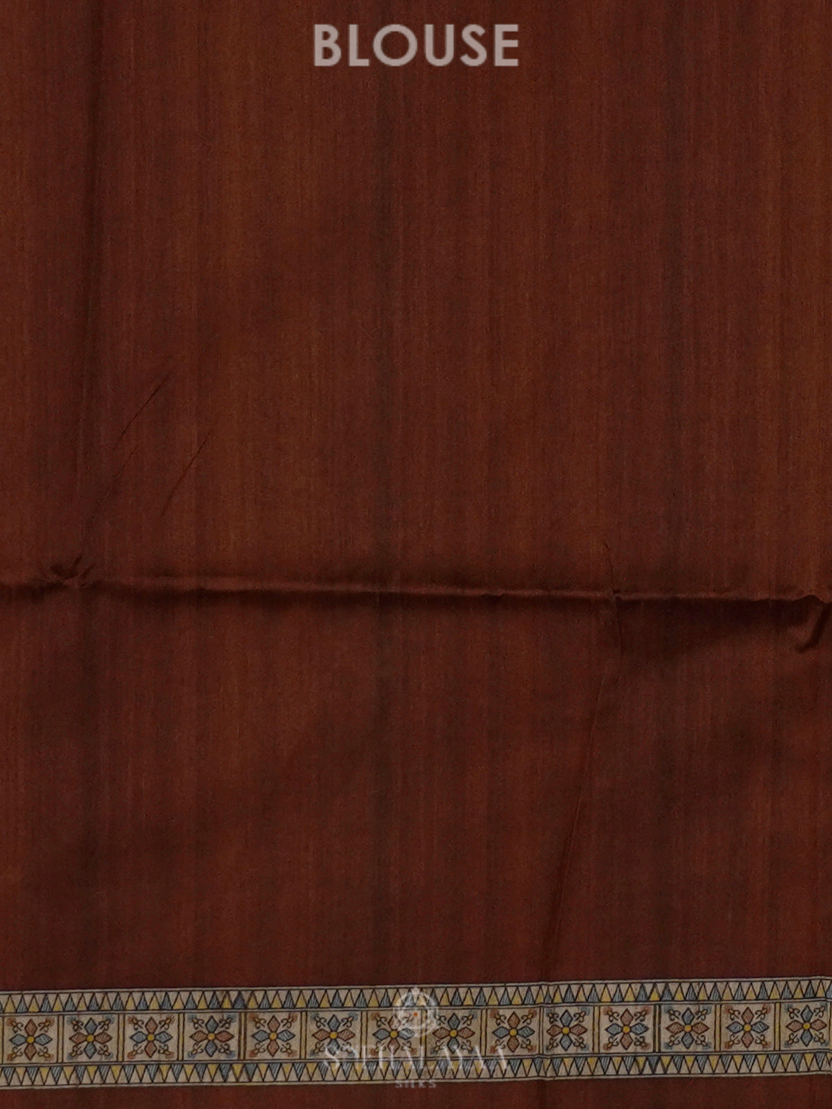 Brown Printed Madhubani Saree