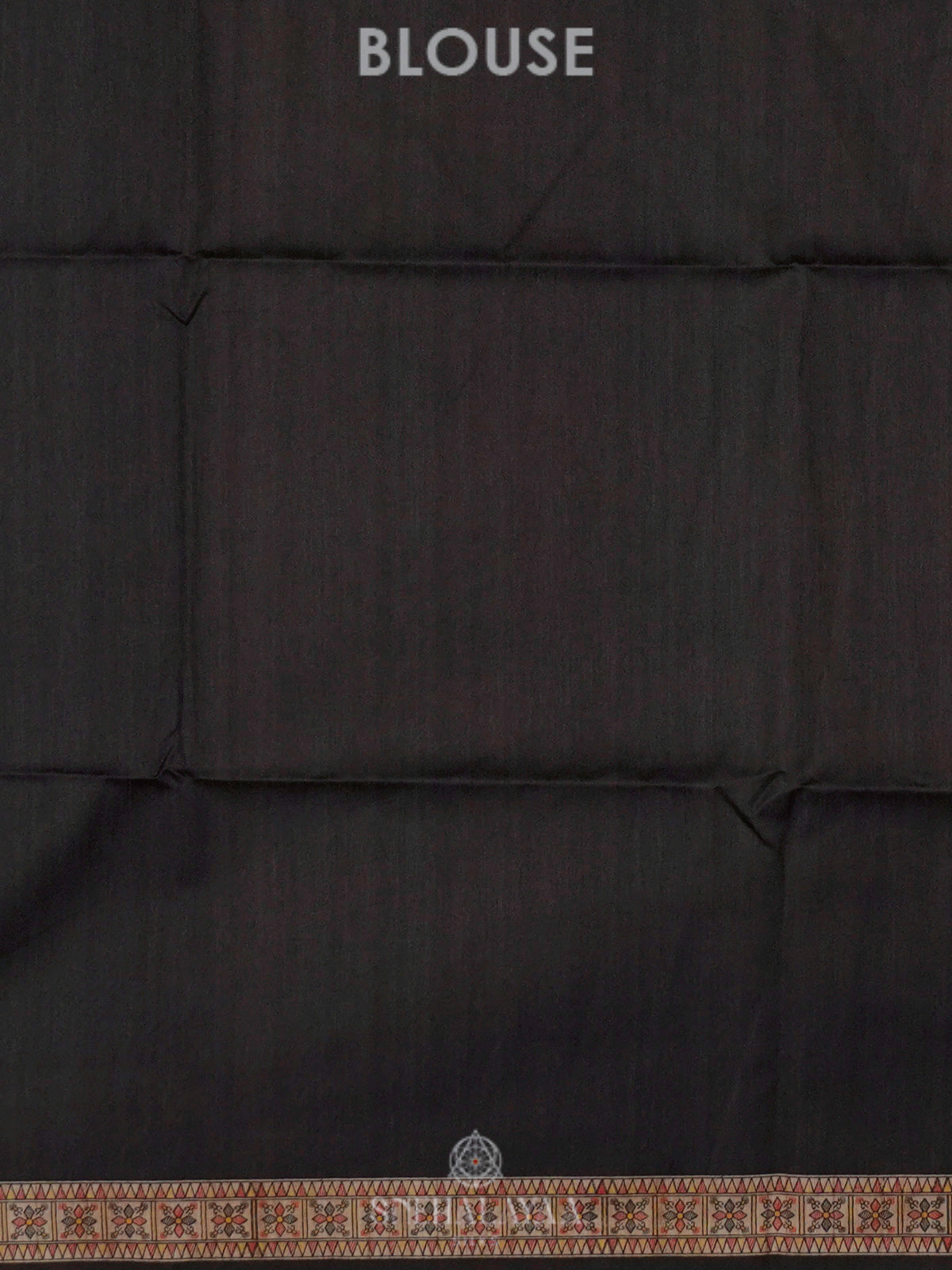 Black Printed Madhubani Saree