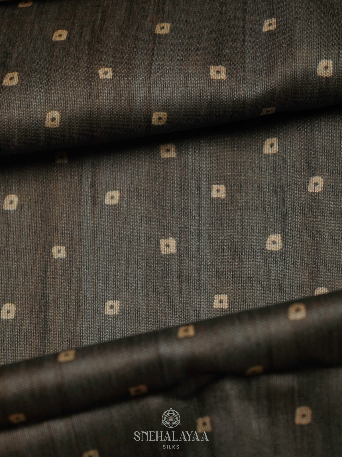 Brown Printed Madhubani Saree