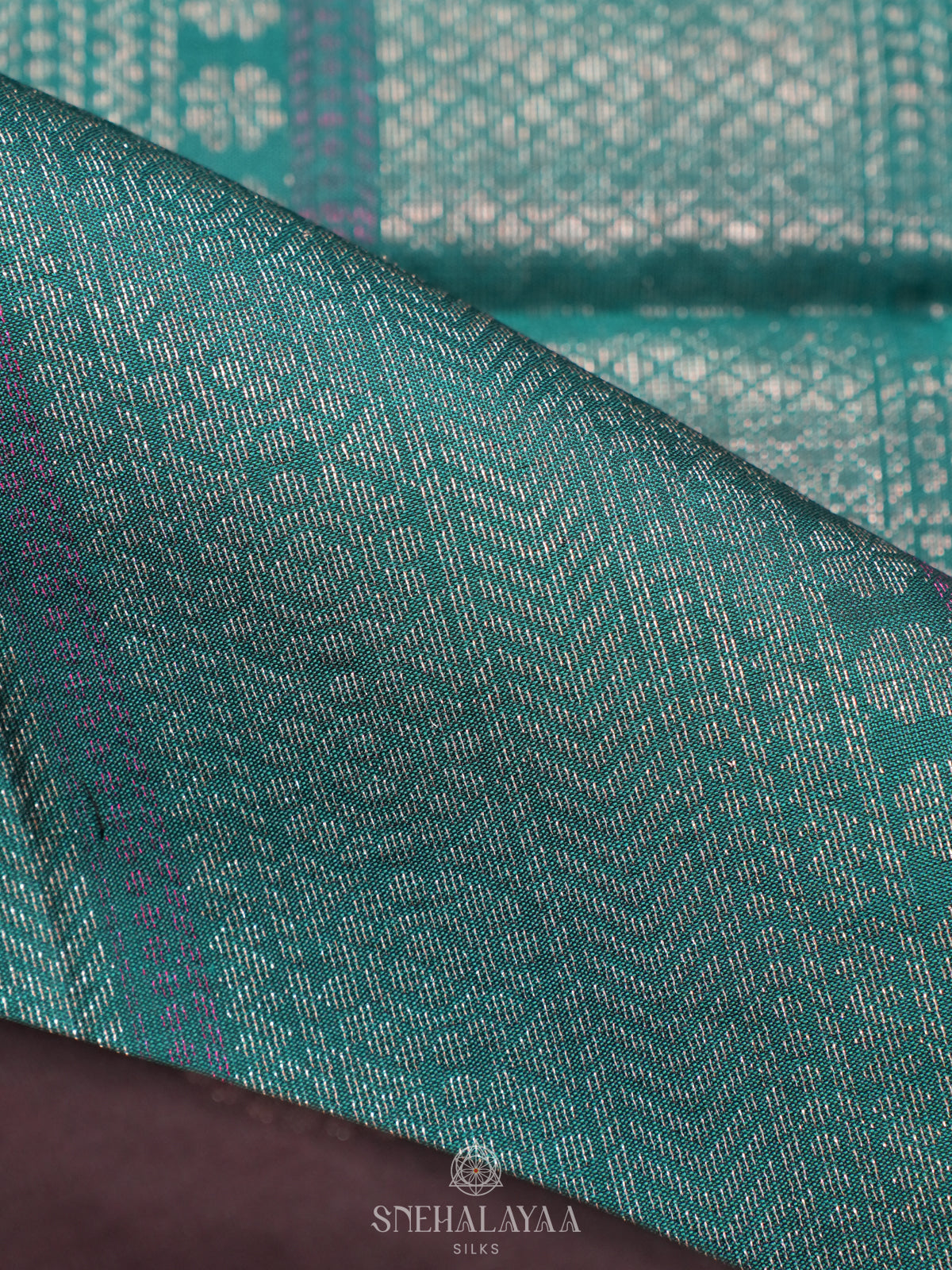 Peacock Blue Soft Silk Saree