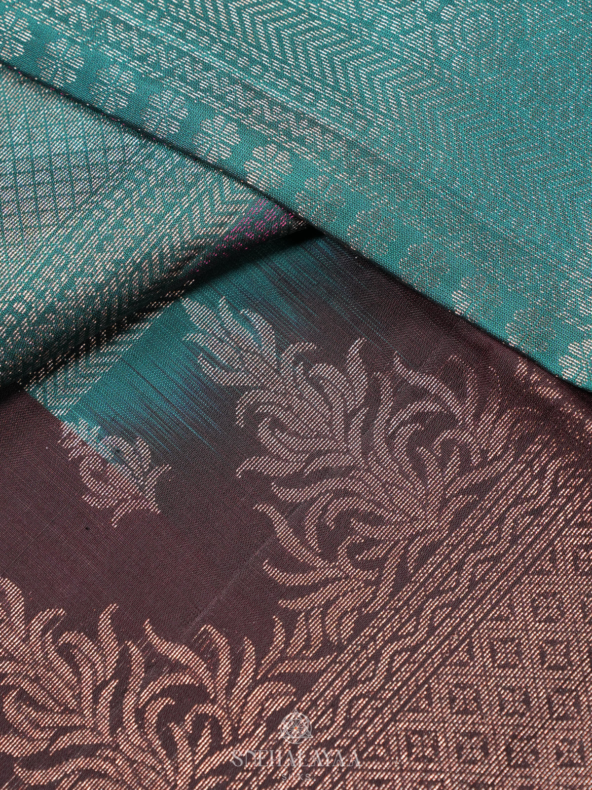 Peacock Blue Soft Silk Saree