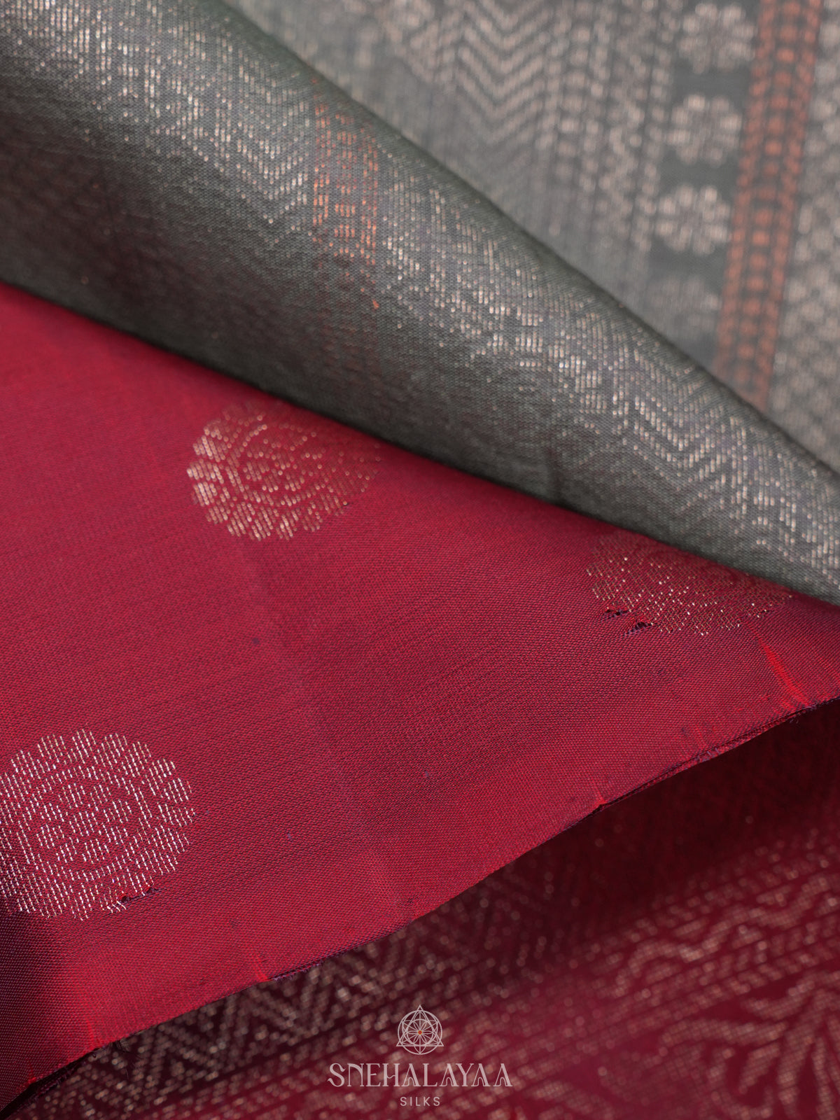Grey Soft Silk Saree