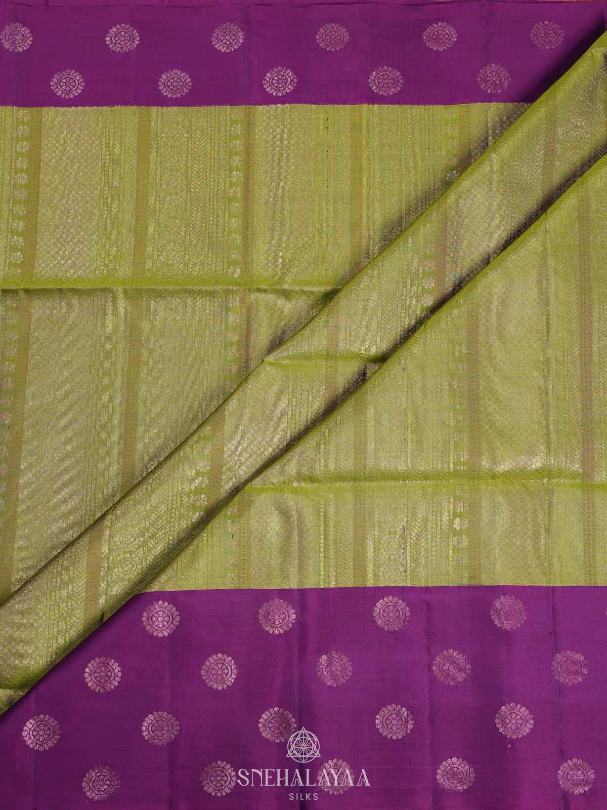 Lime Green Soft Silk Saree