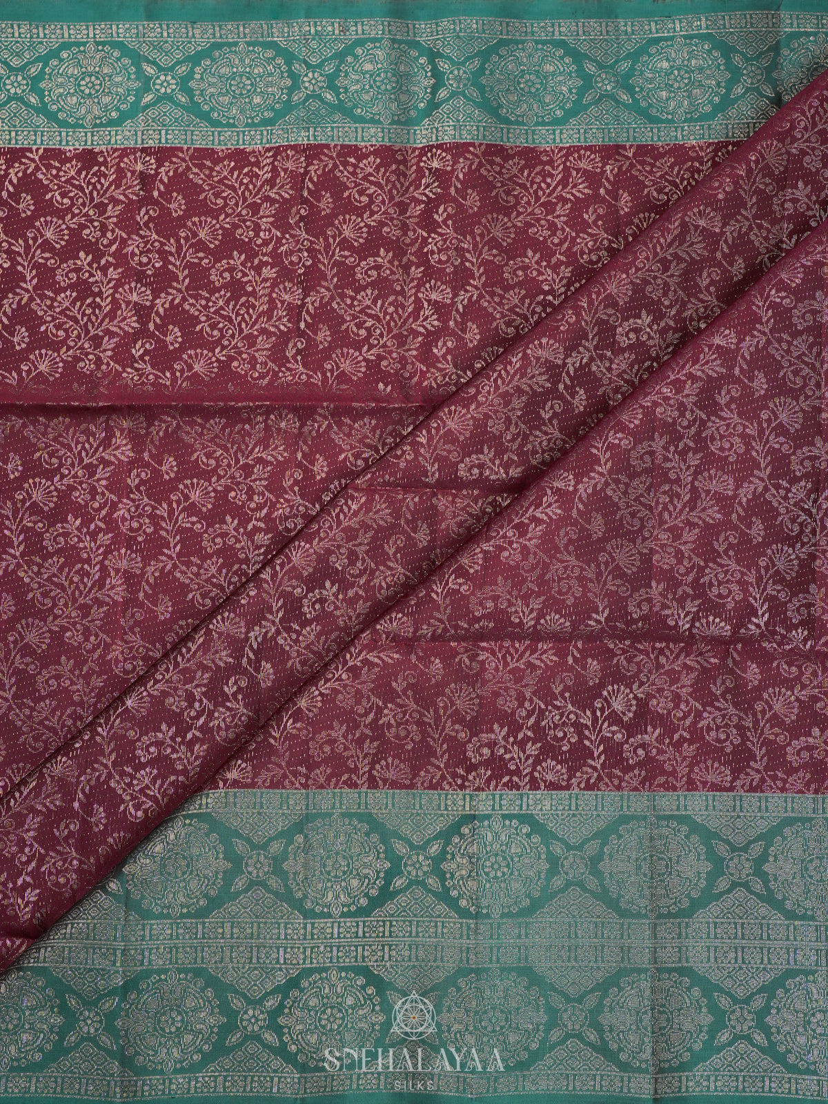 Burgundy Soft Silk Saree