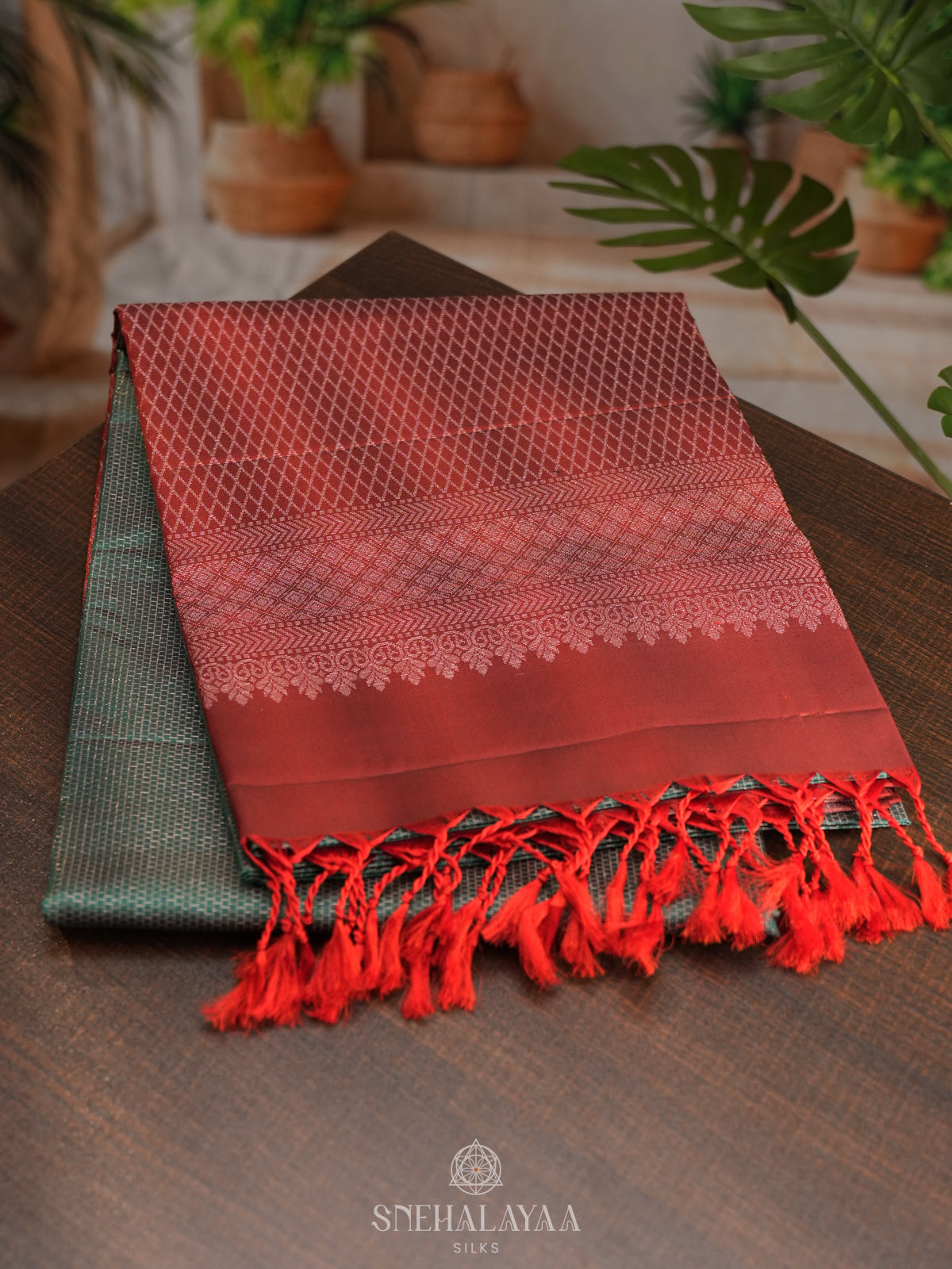 Teal Green Soft Silk Saree