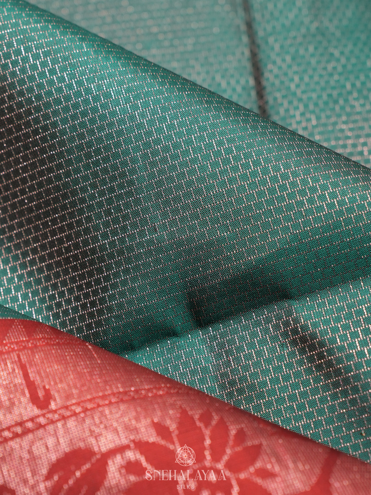 Teal Green Soft Silk Saree