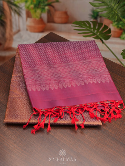 Brown Soft Silk Saree