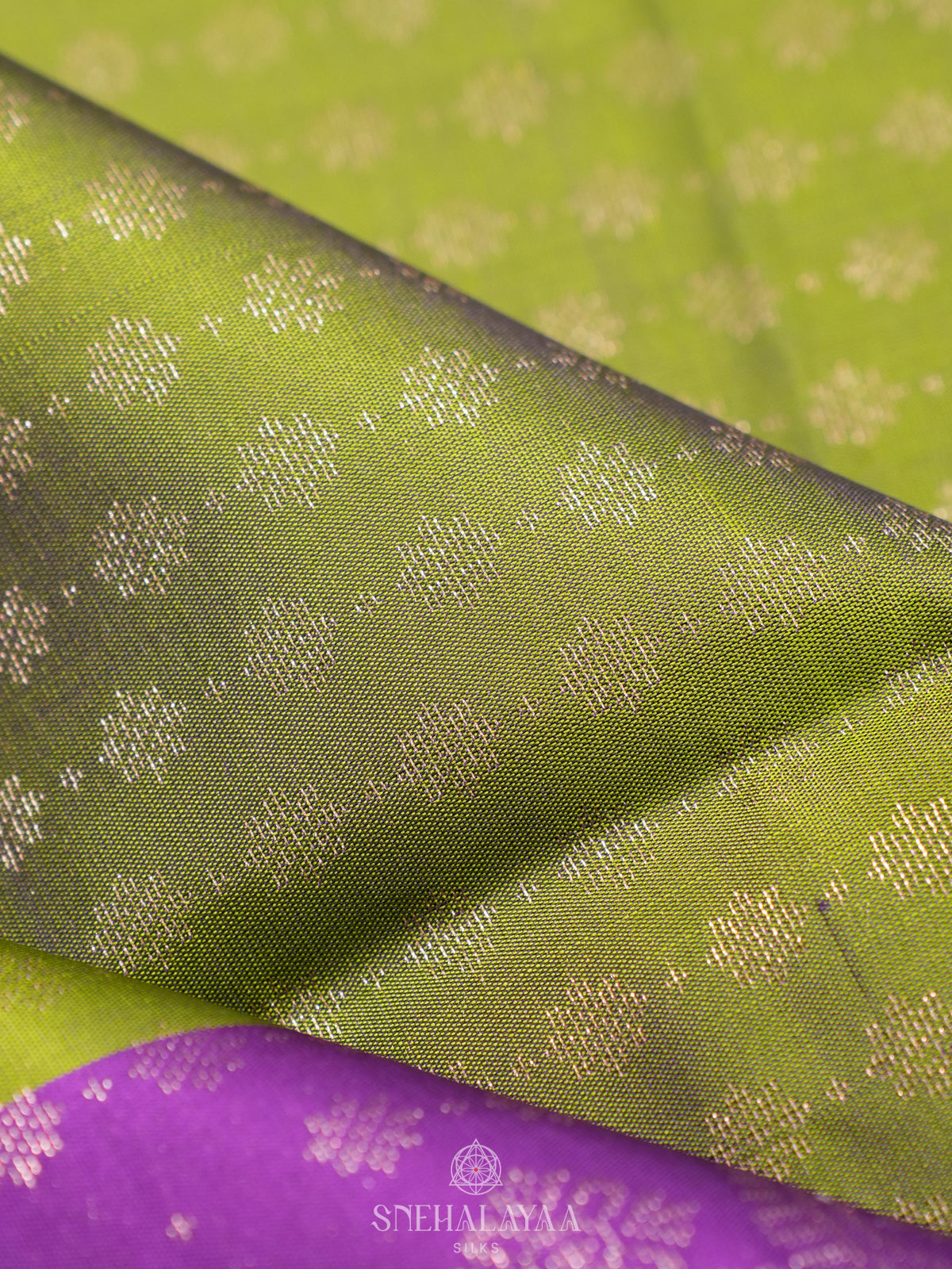 Lime Green Soft Silk Saree