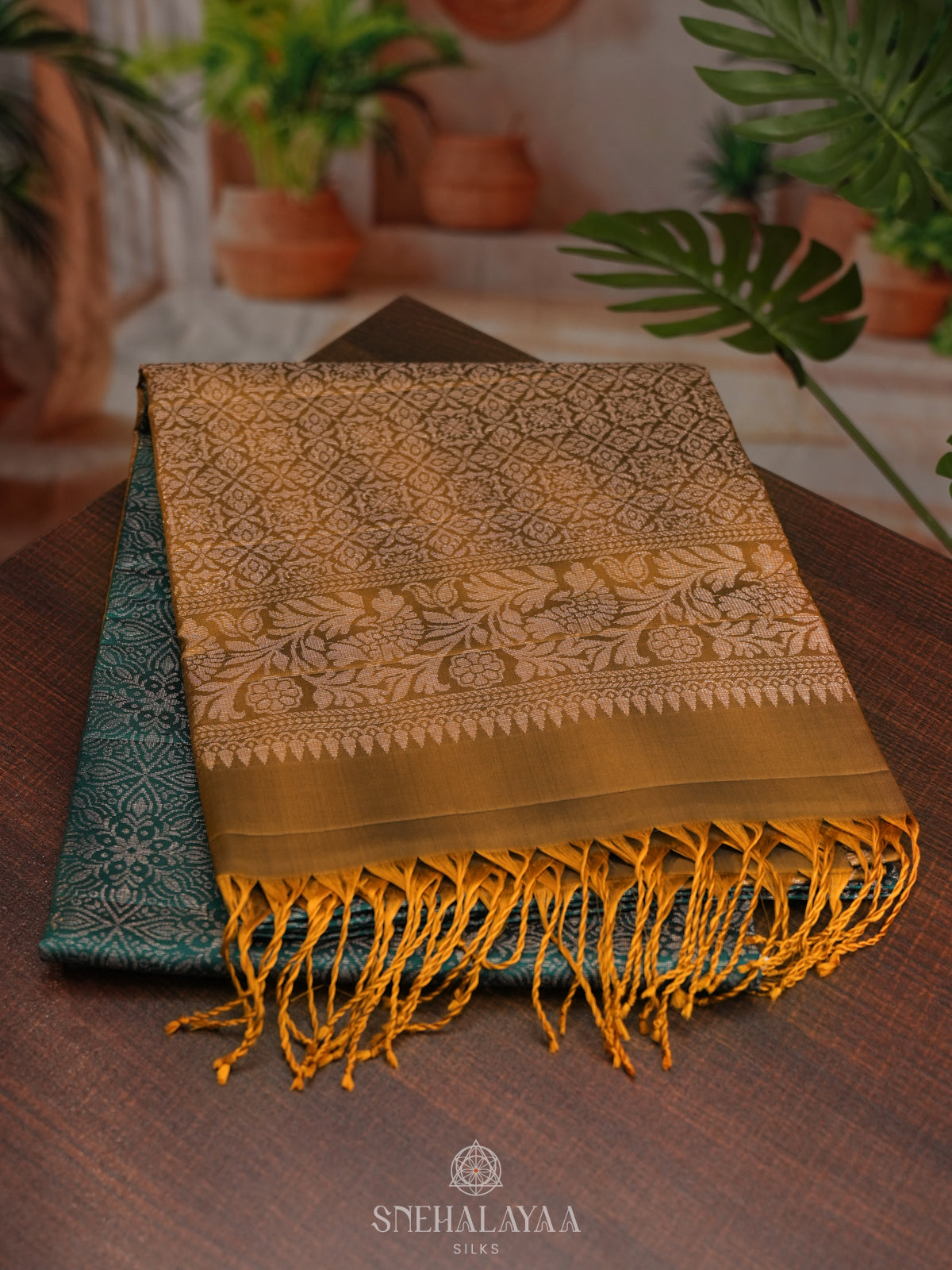 Teal Green Soft Silk Saree