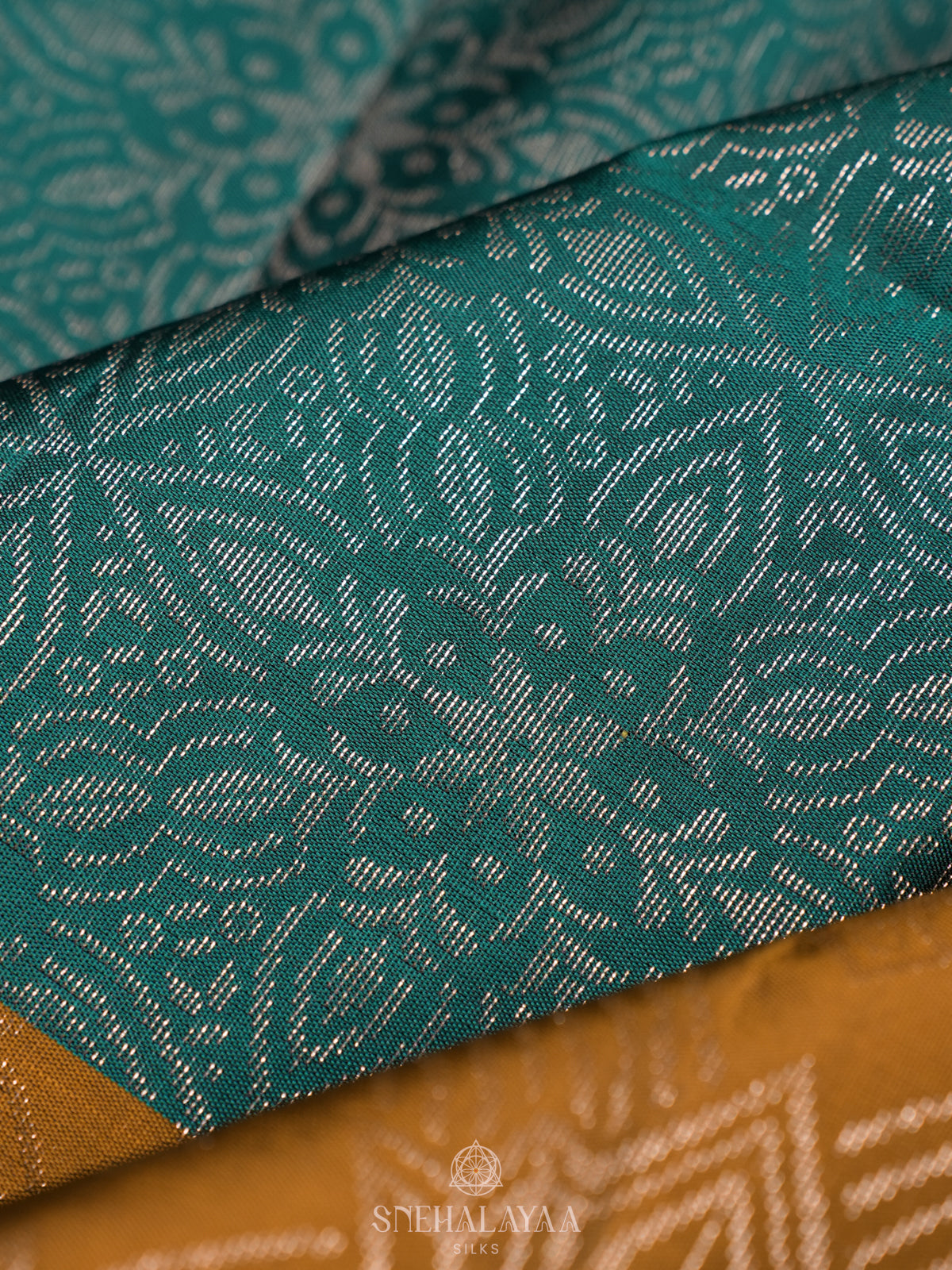 Teal Green Soft Silk Saree