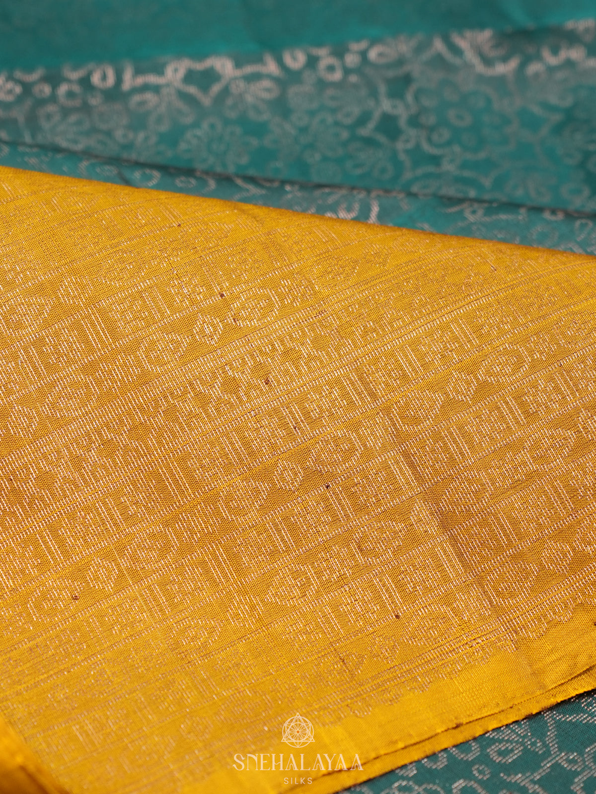 Teal Green Soft Silk Saree