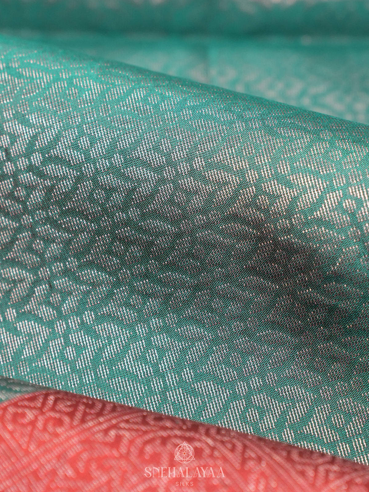 Teal Green Soft Silk Saree