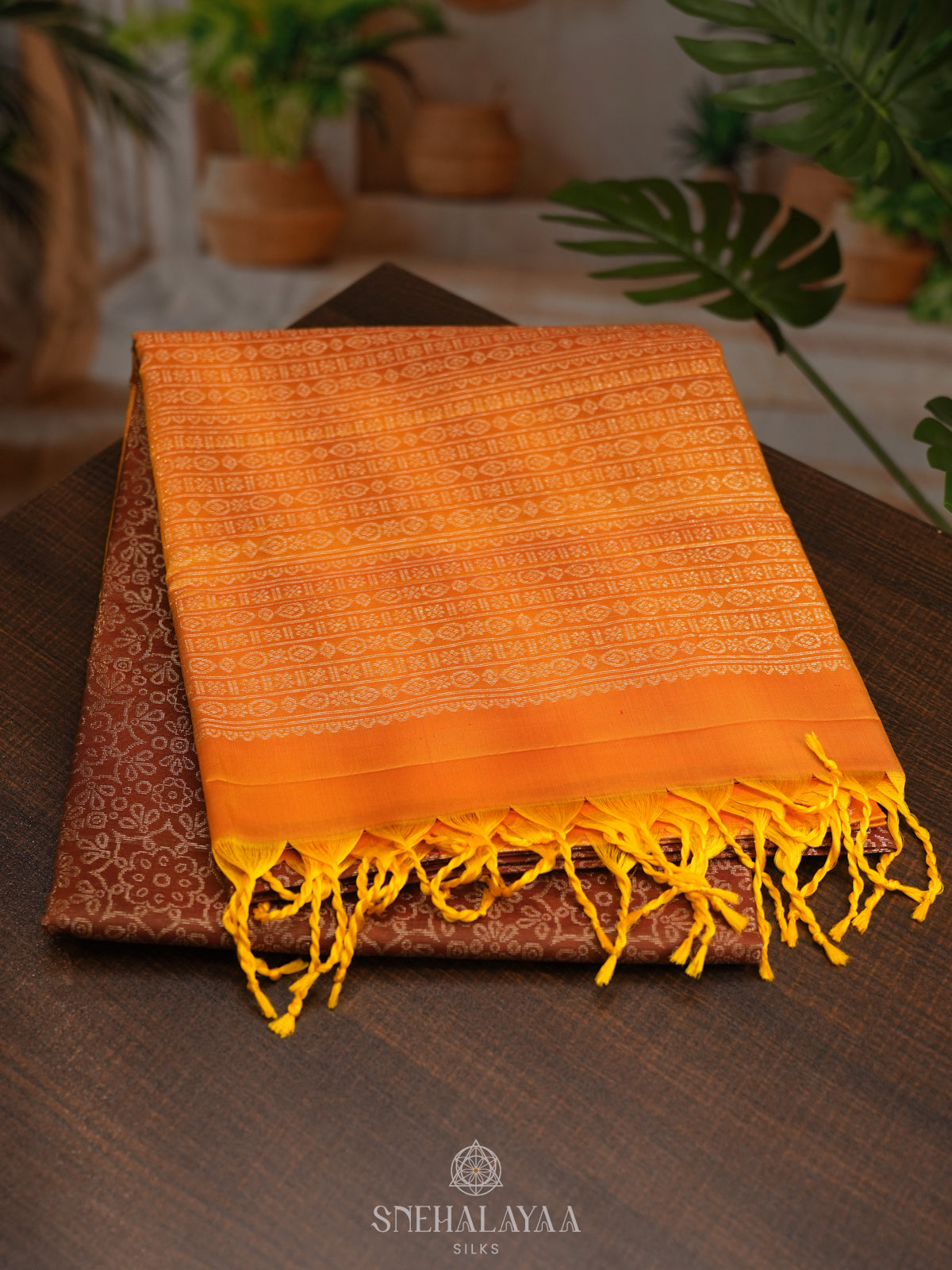 Orange Soft Silk Saree