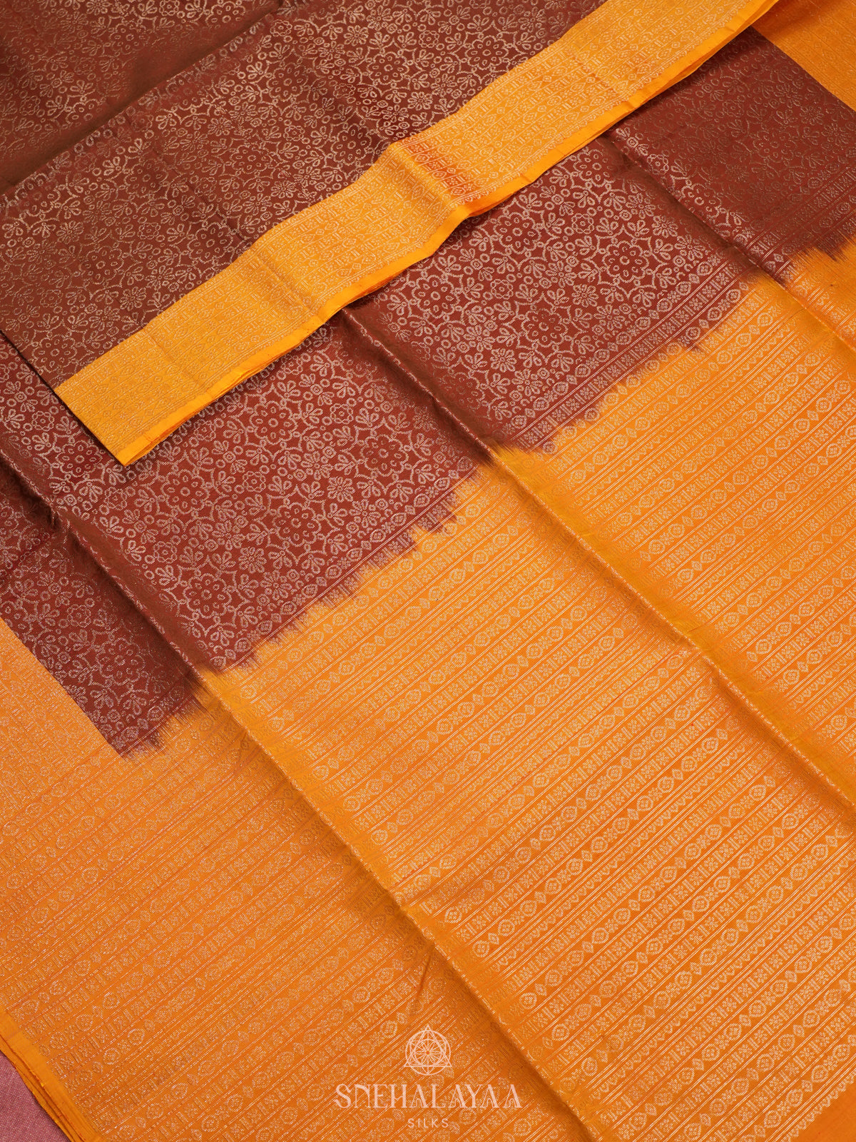 Orange Soft Silk Saree