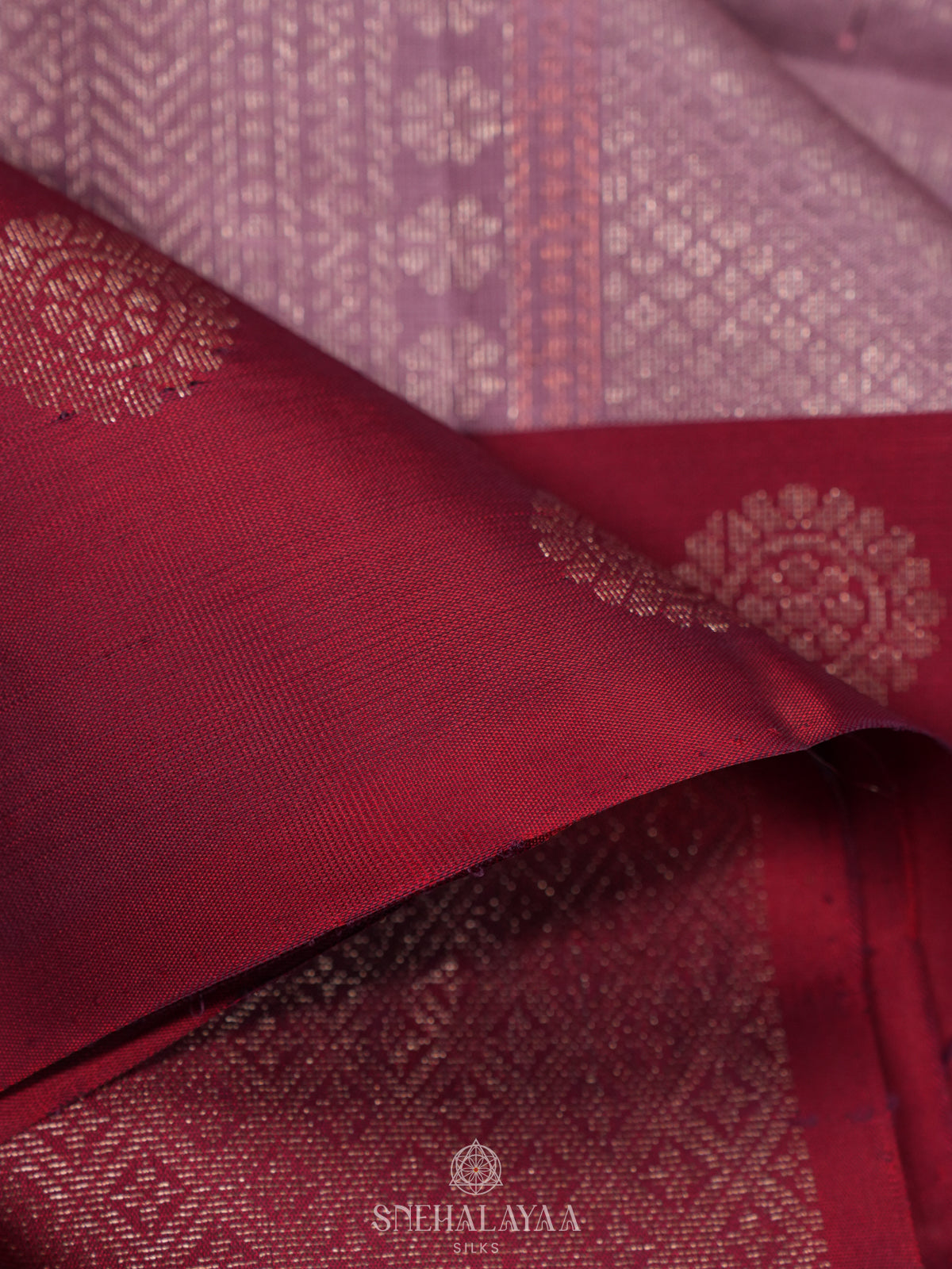 Mauve Pink Soft Silk Saree