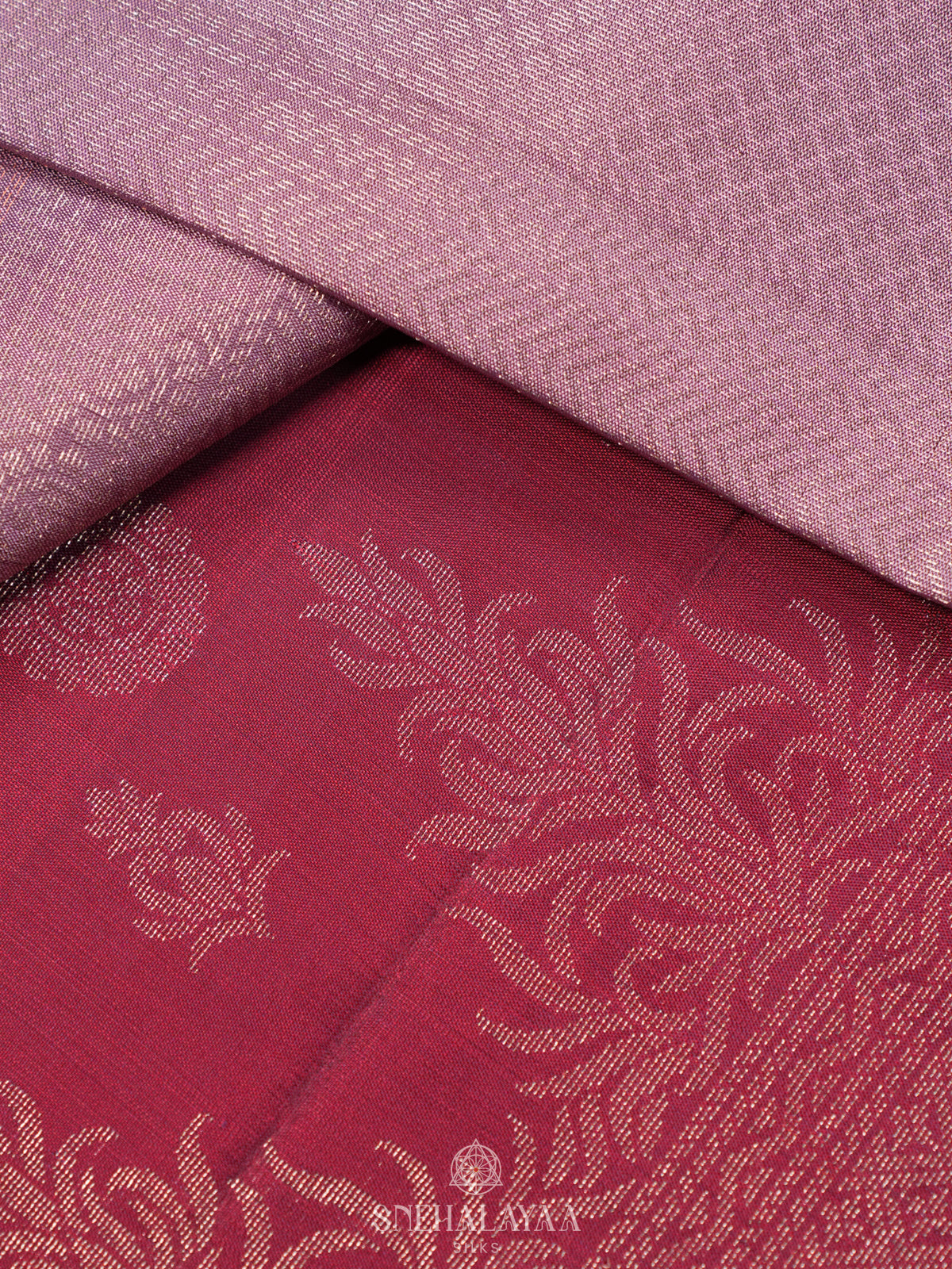 Mauve Pink Soft Silk Saree
