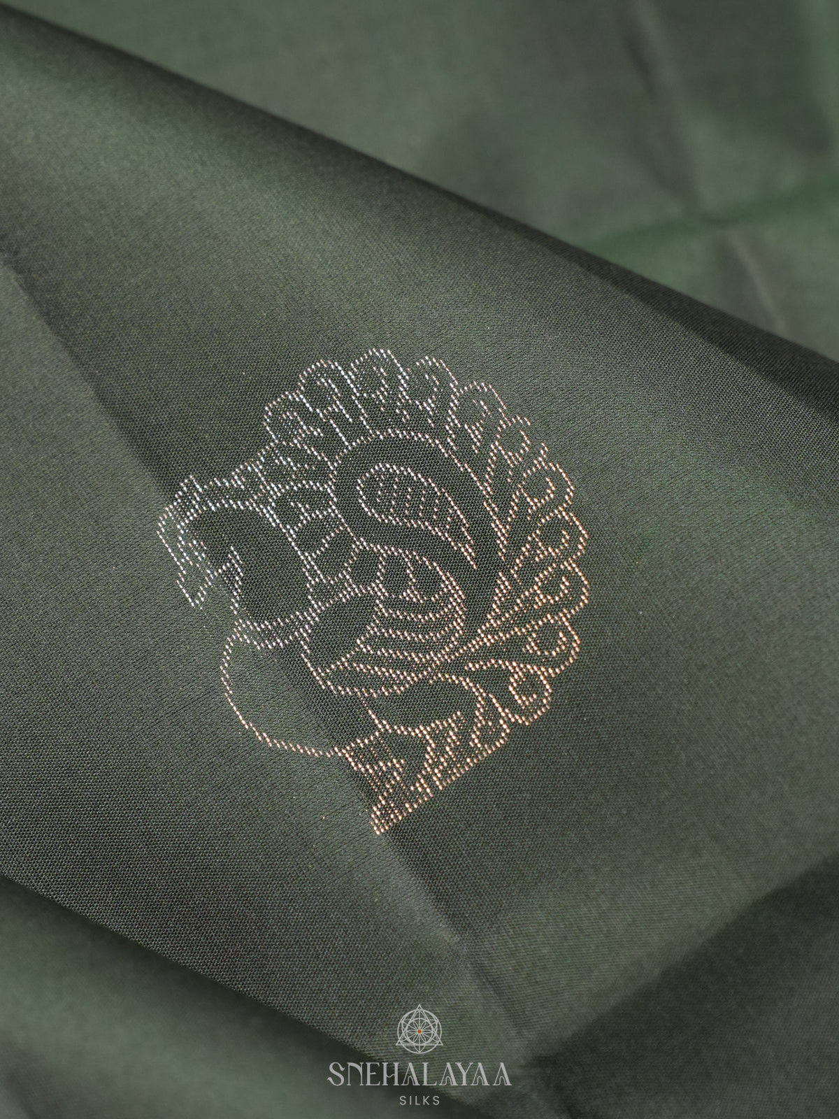 Forest Green Soft Silk Saree