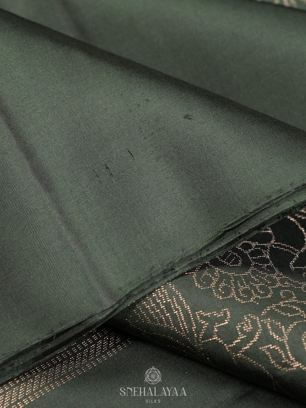 Forest Green Soft Silk Saree