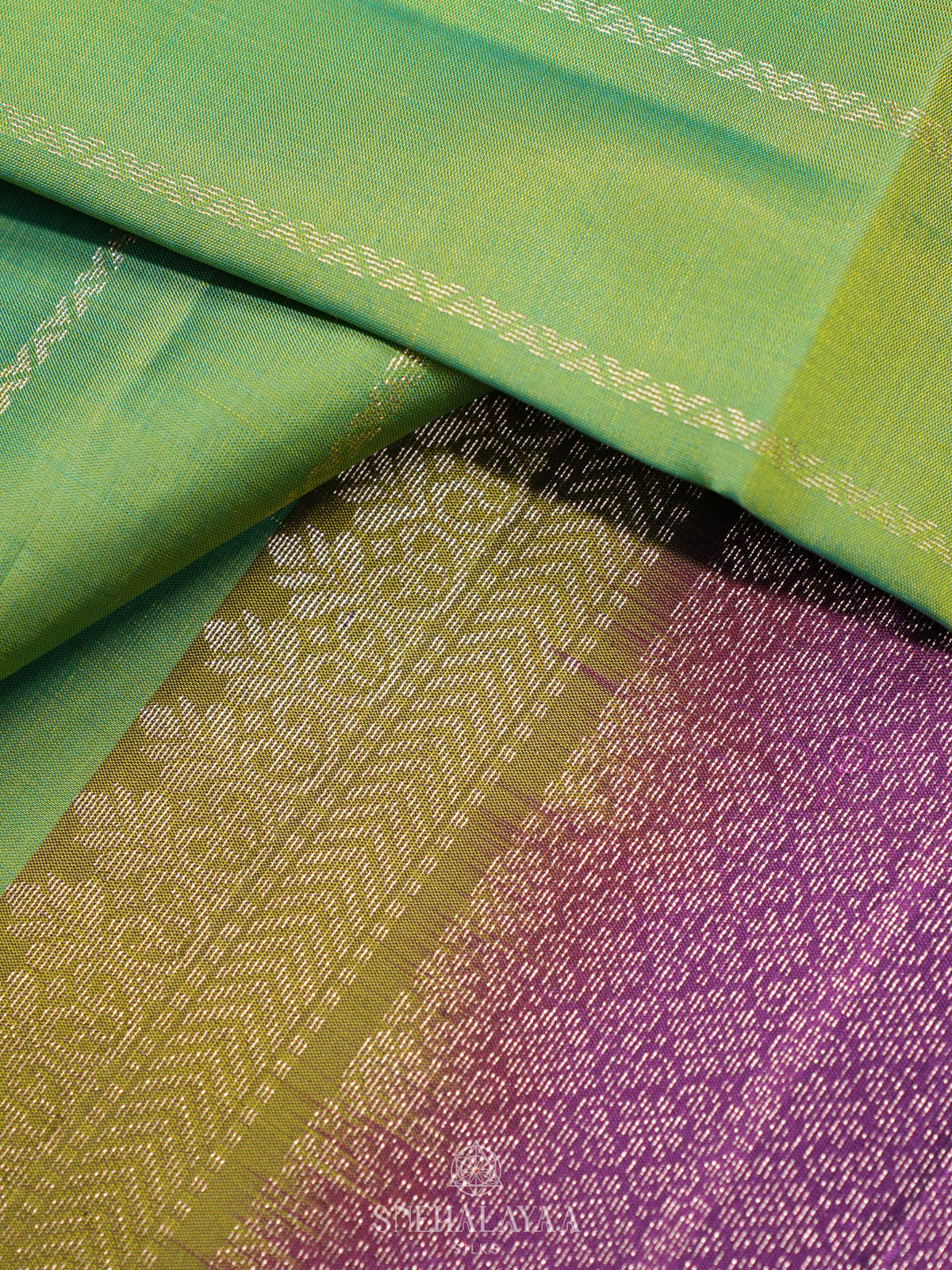 Pista Green Soft Silk Saree