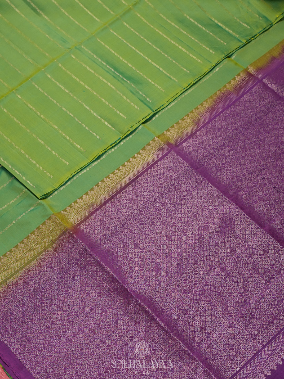 Pista Green Soft Silk Saree
