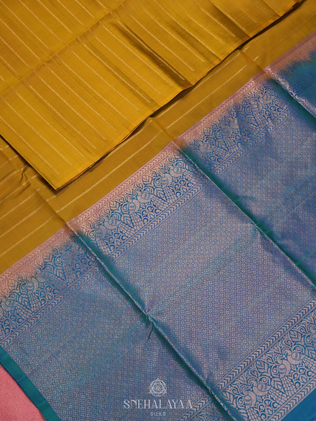 Lime Yellow Soft Silk Saree