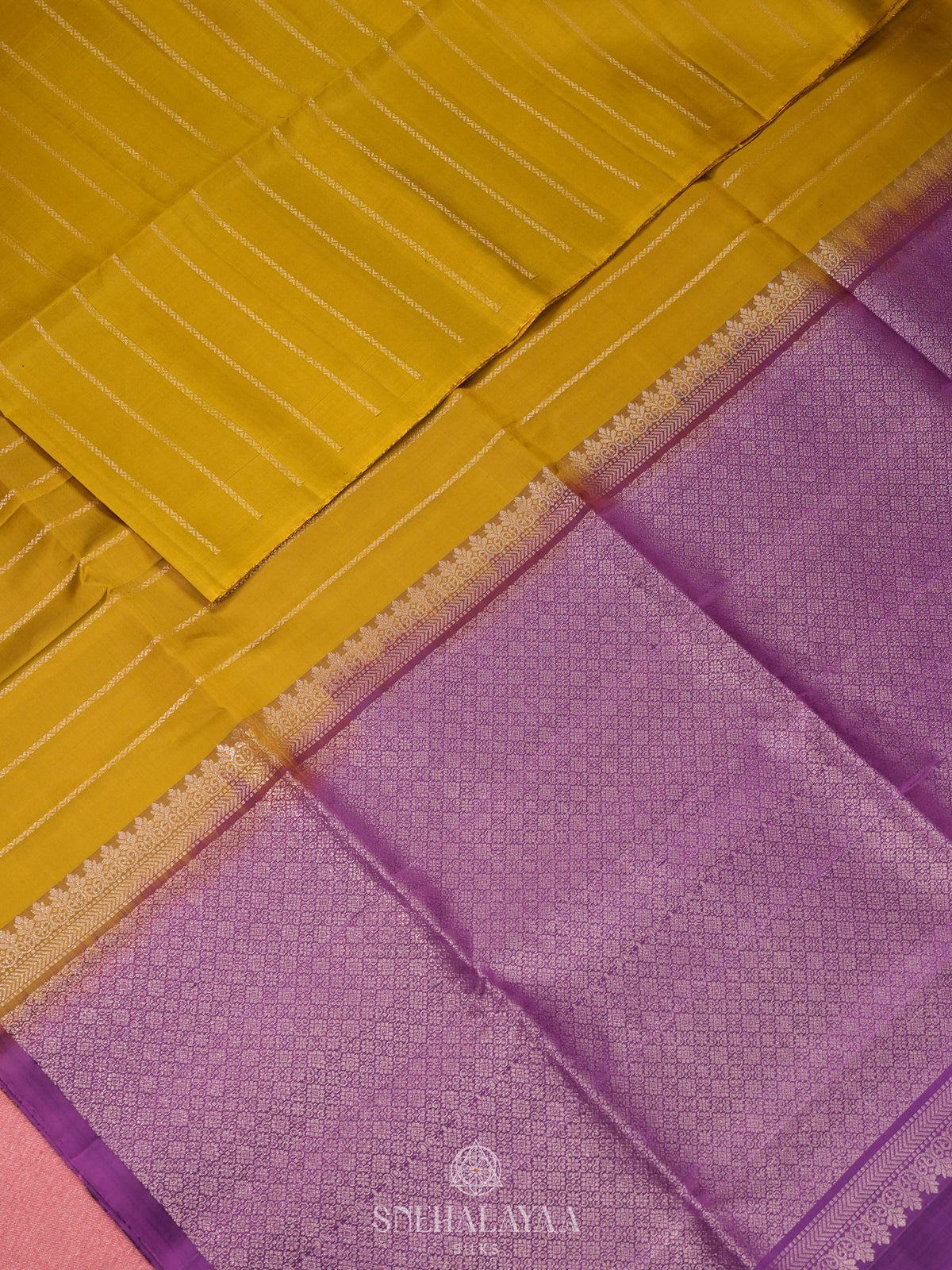 Lime Yellow Soft Silk Saree