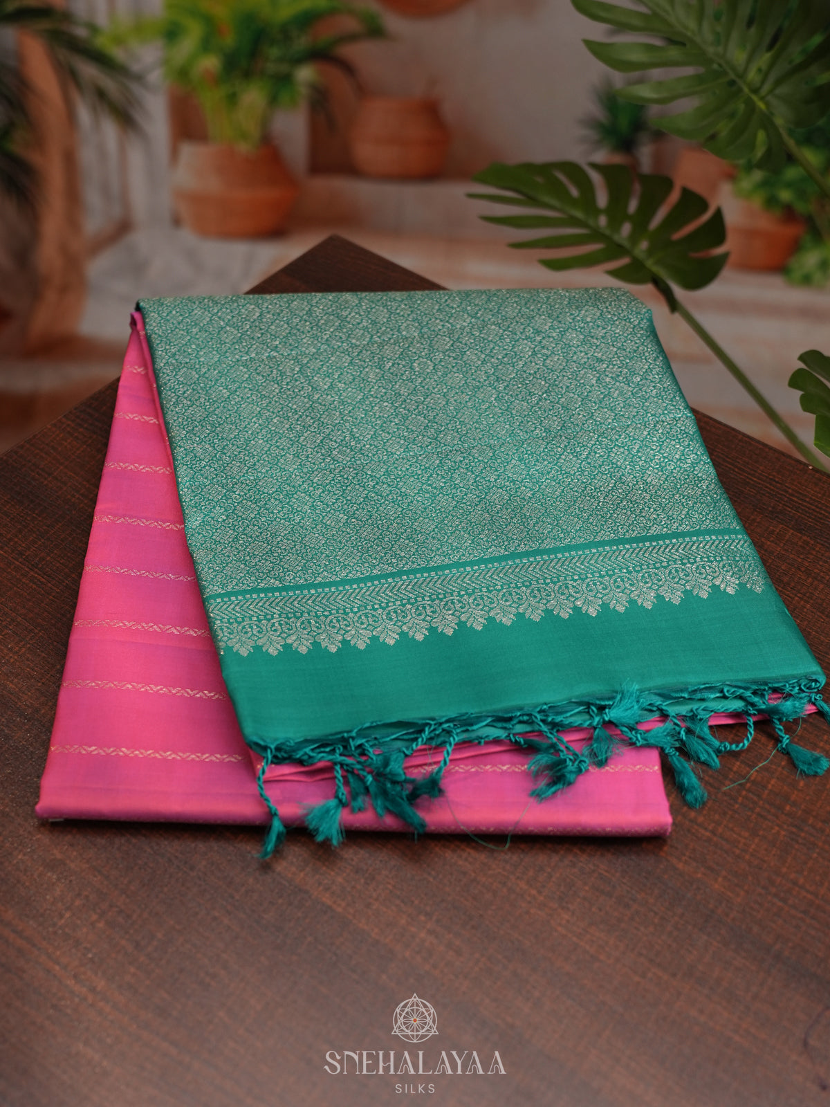Pink Soft Silk Saree