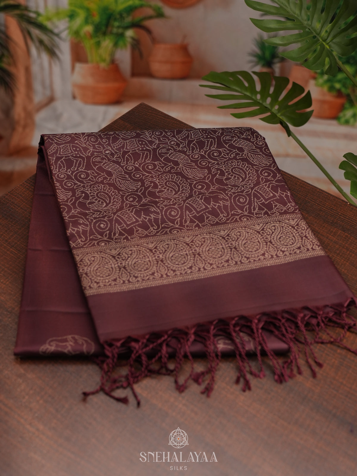 Brown Soft Silk Saree
