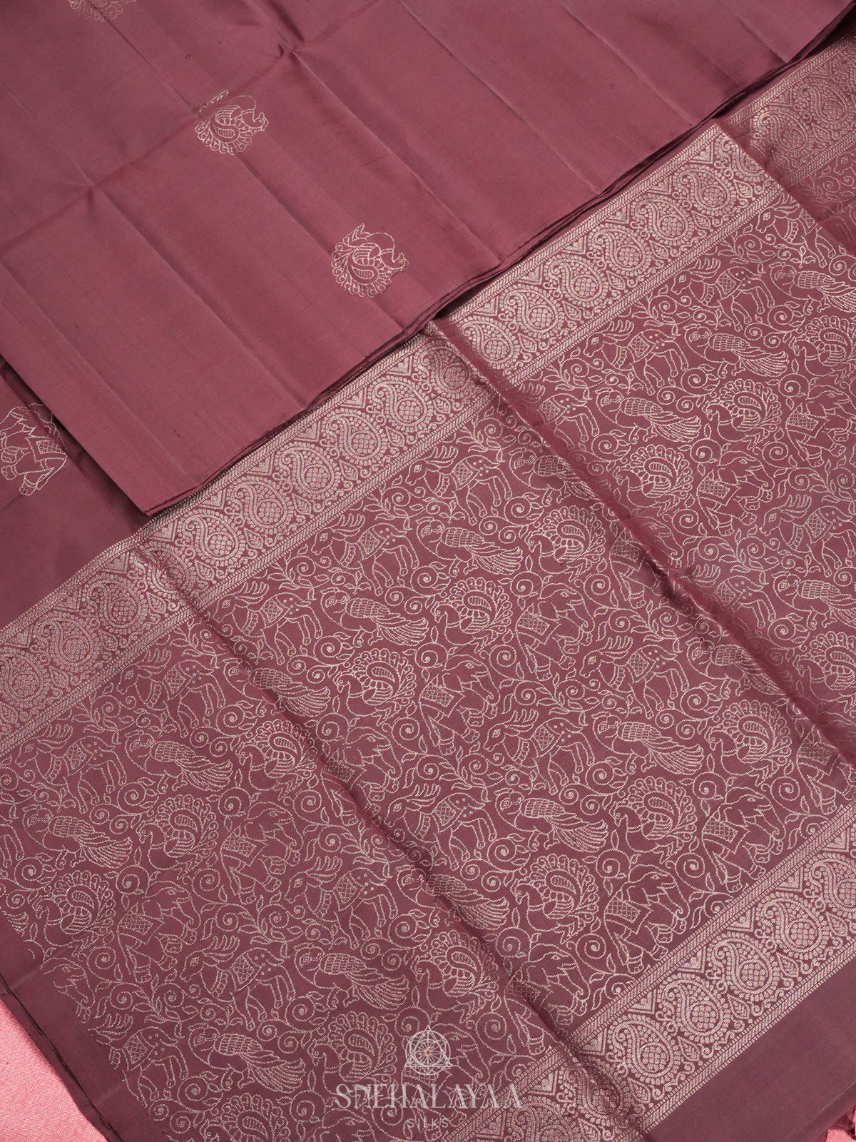 Brown Soft Silk Saree