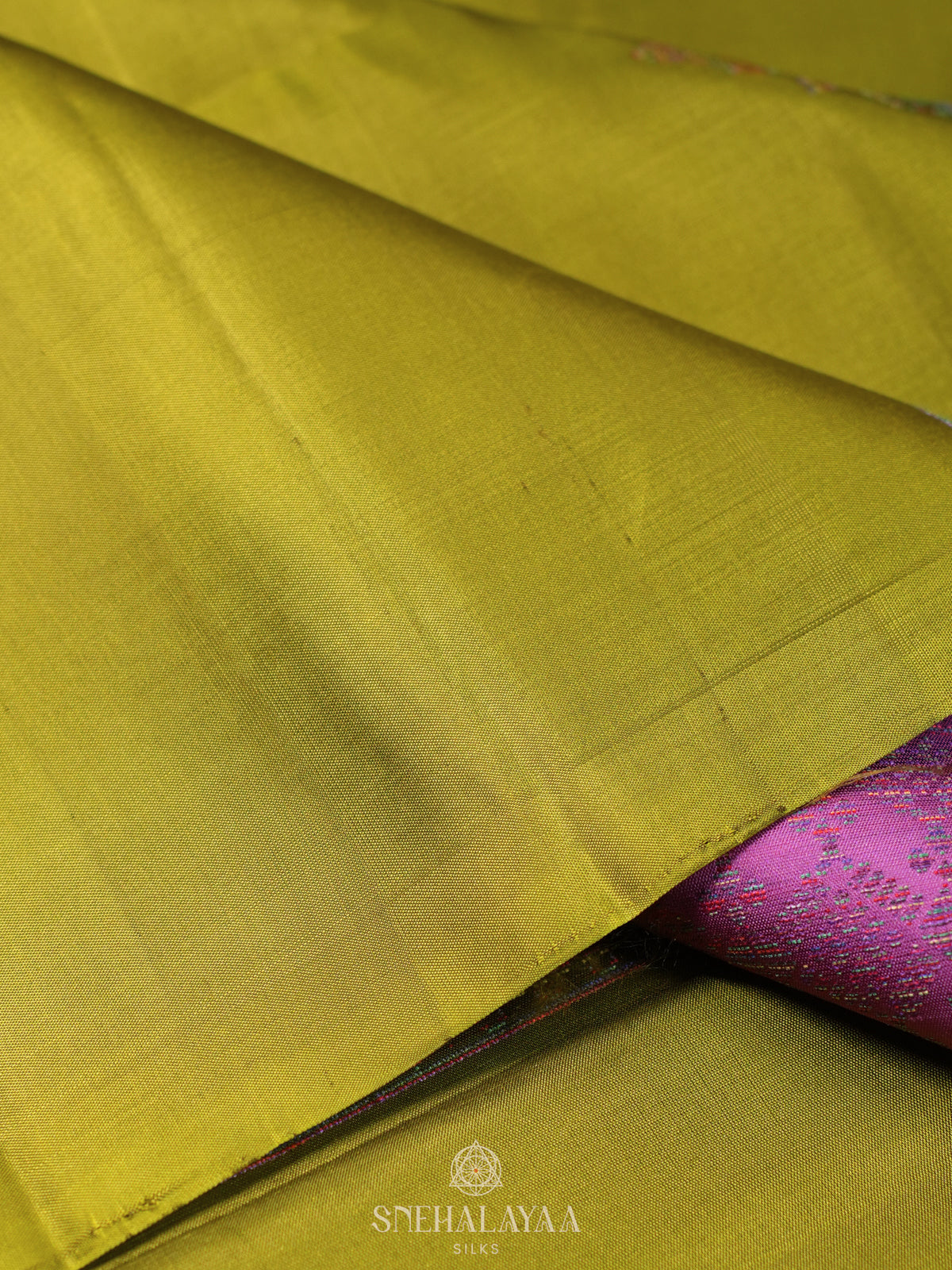 Lime Green Soft Silk Saree