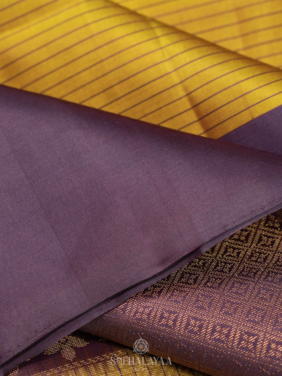 Lemon Yellow Soft Silk Saree