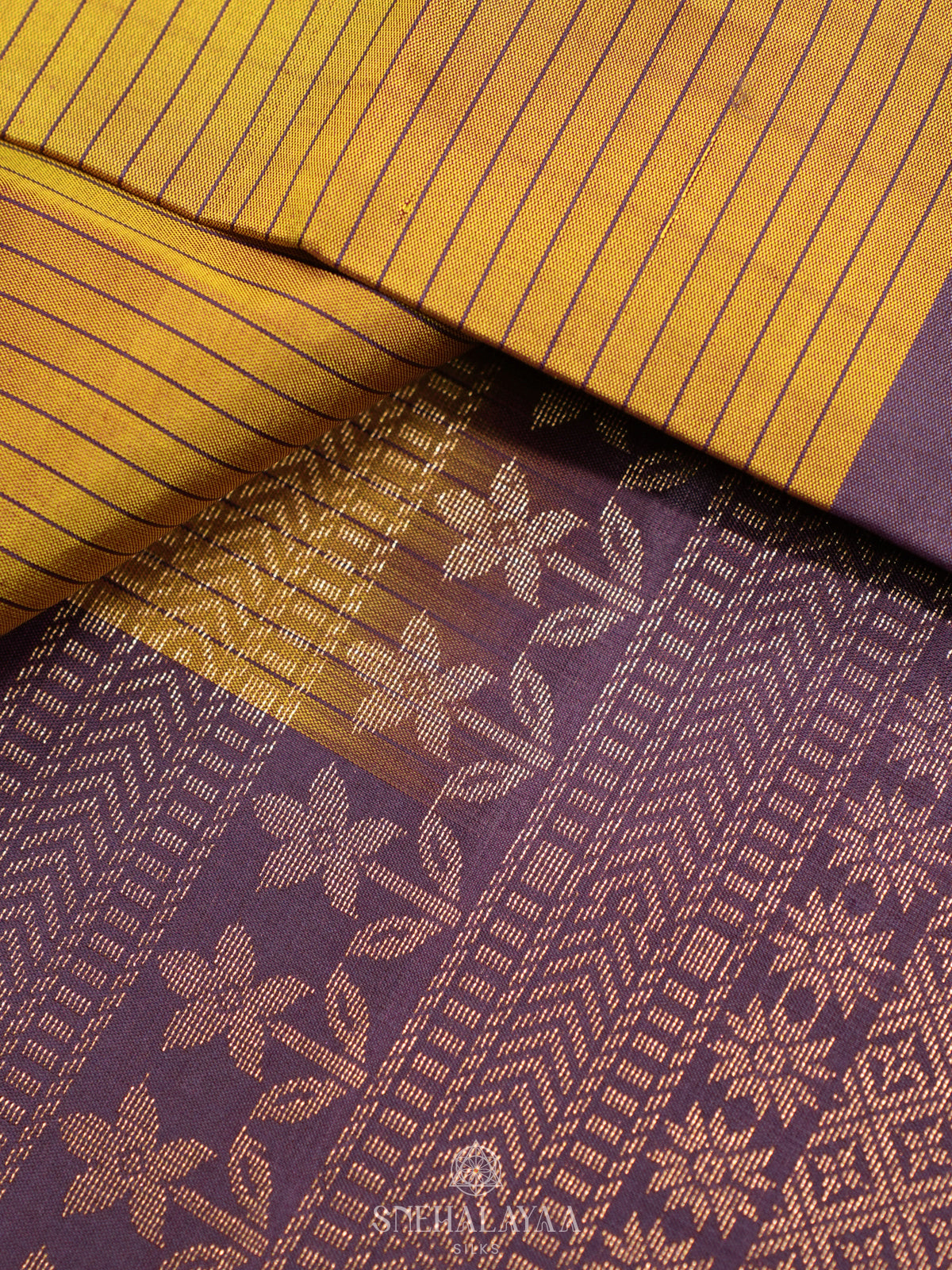 Lemon Yellow Soft Silk Saree