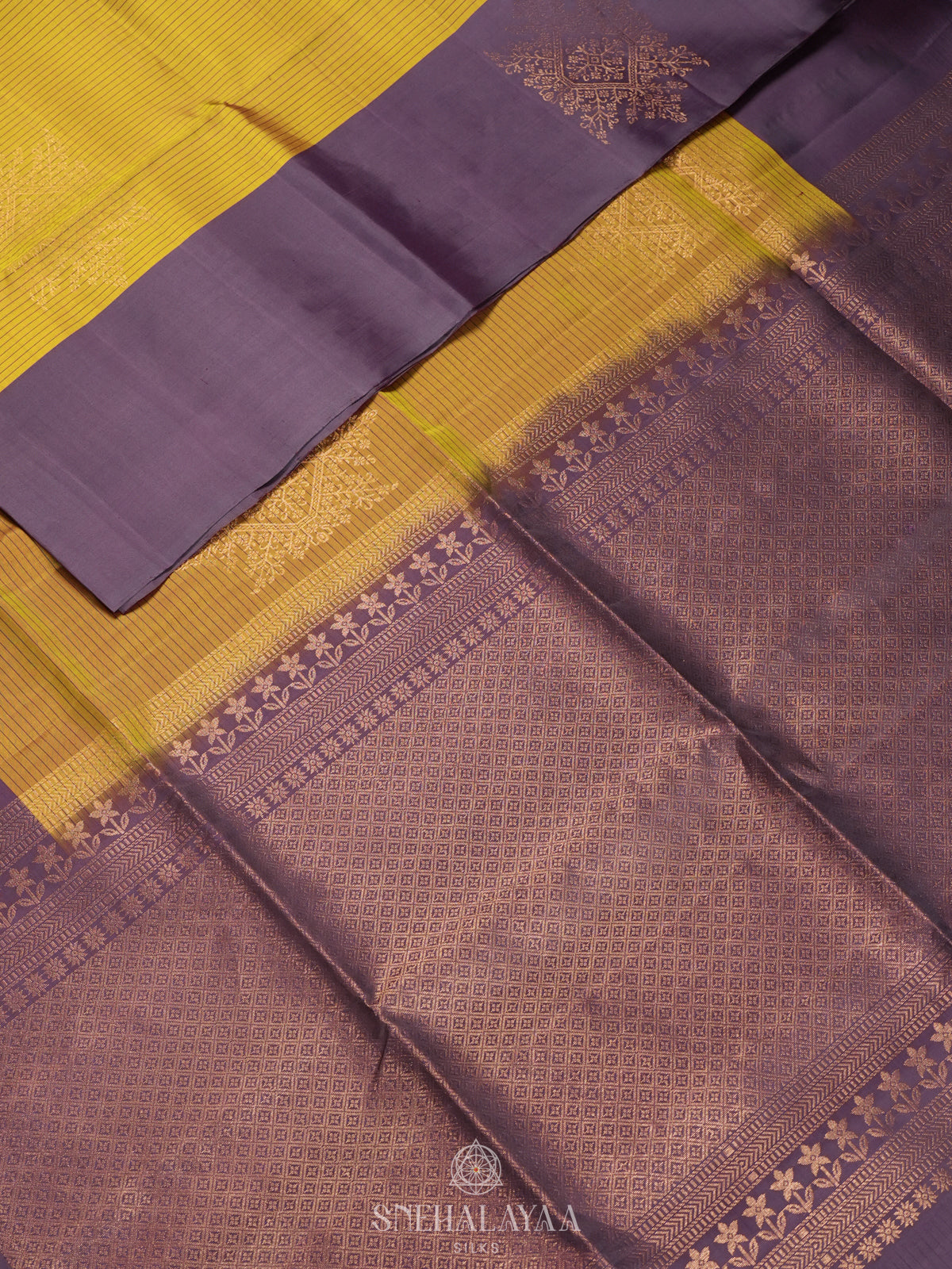 Lemon Yellow Soft Silk Saree