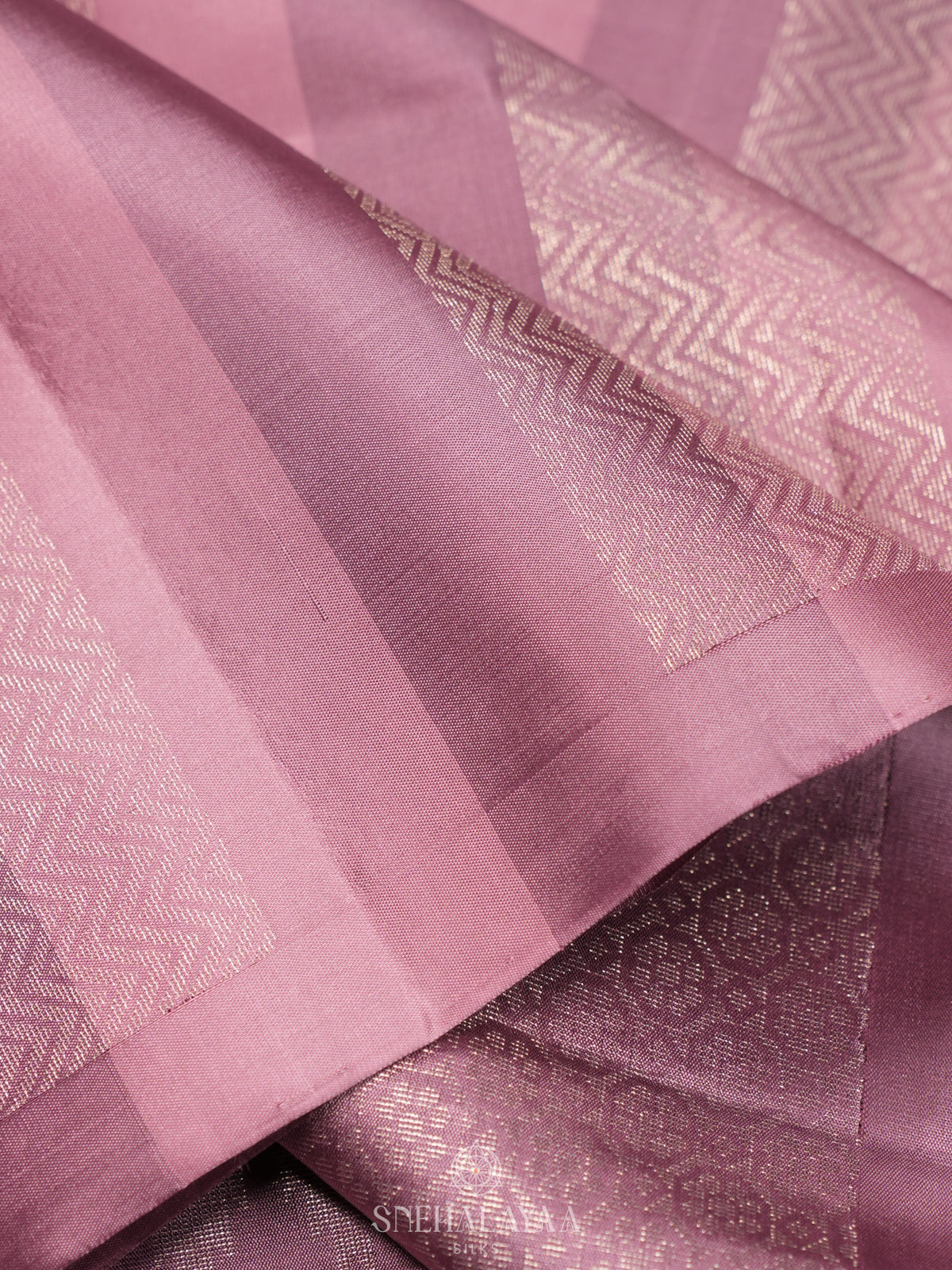 Mauve Pink Soft Silk Saree