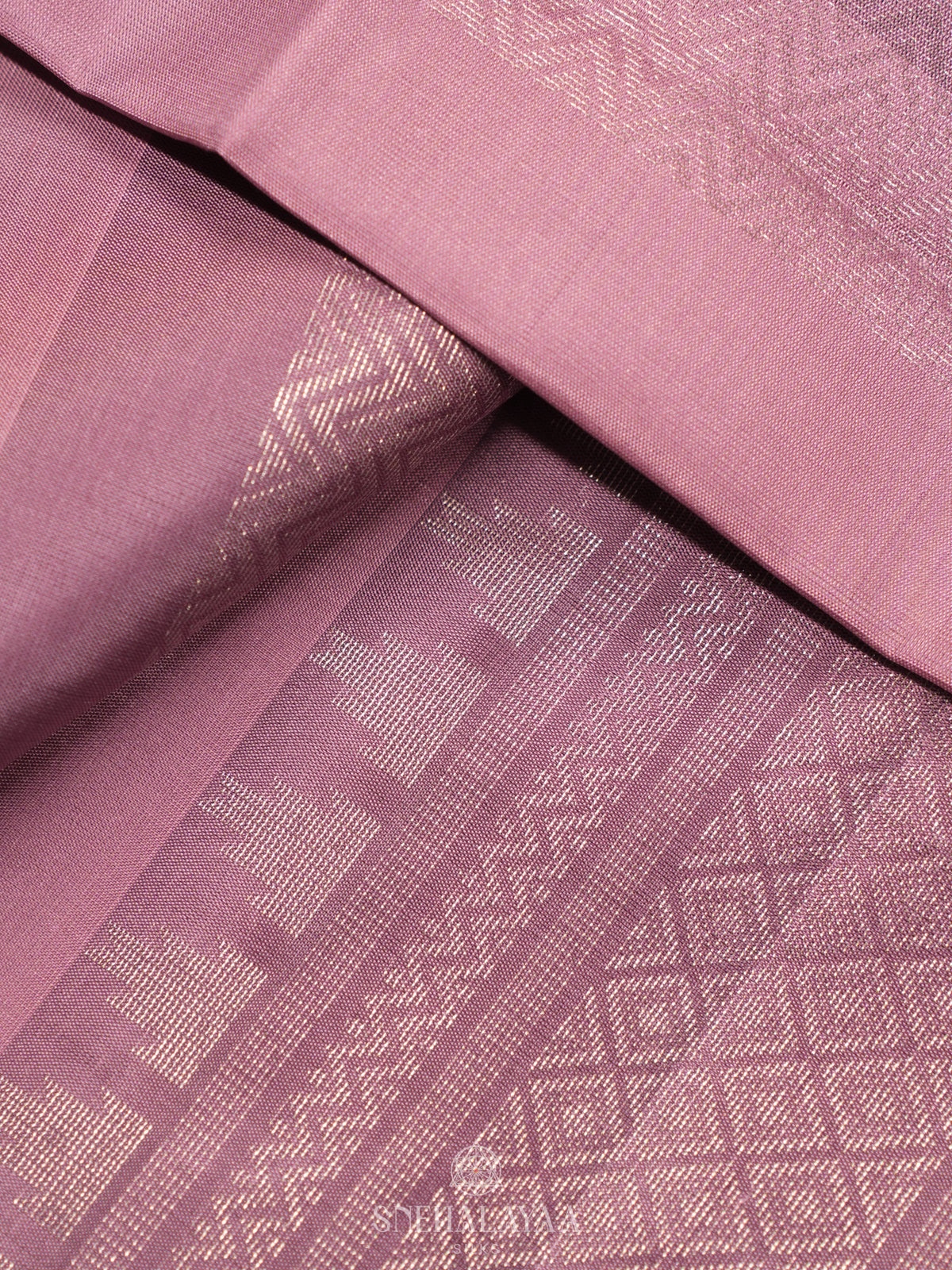 Mauve Pink Soft Silk Saree