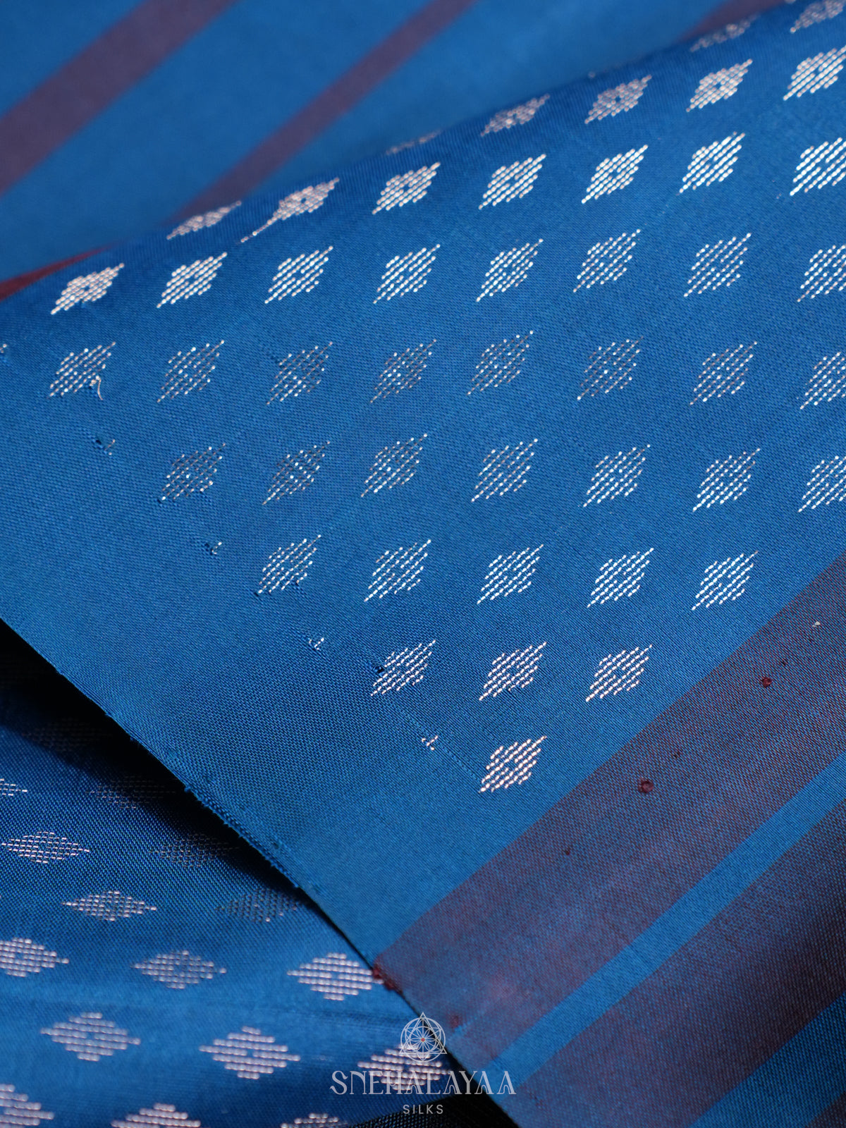Peacock Blue Soft Silk Saree