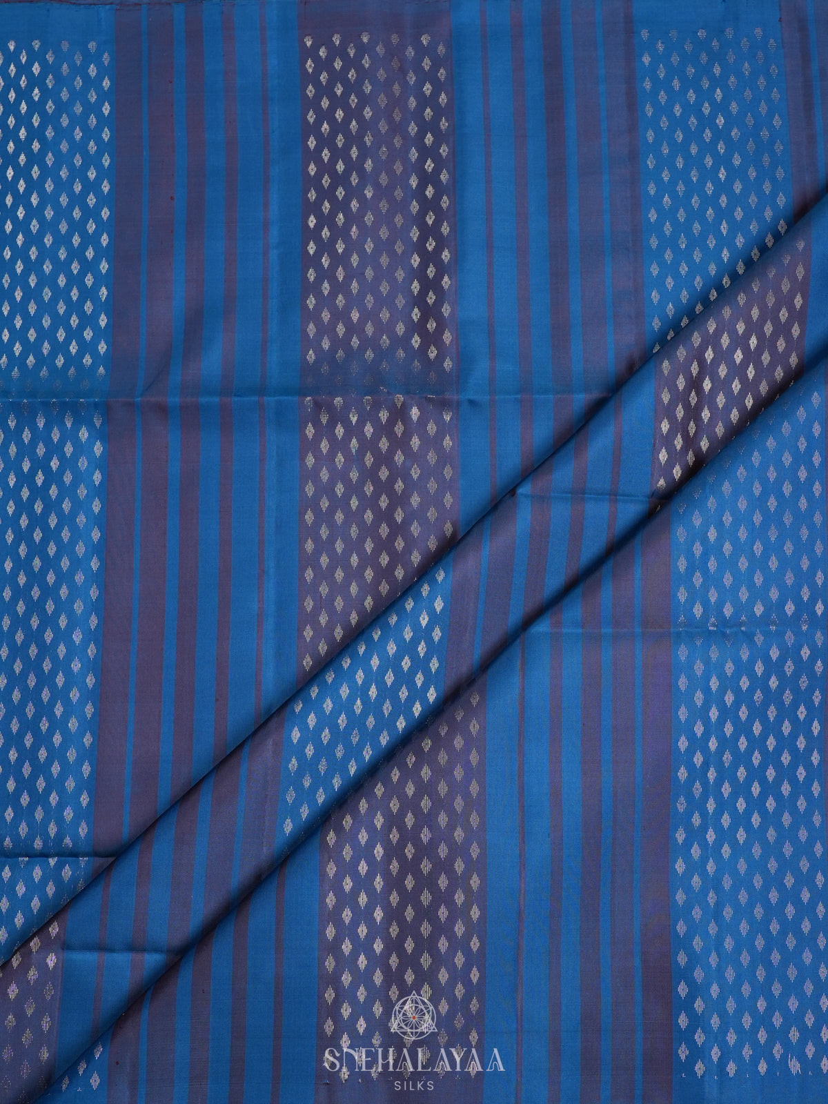 Peacock Blue Soft Silk Saree