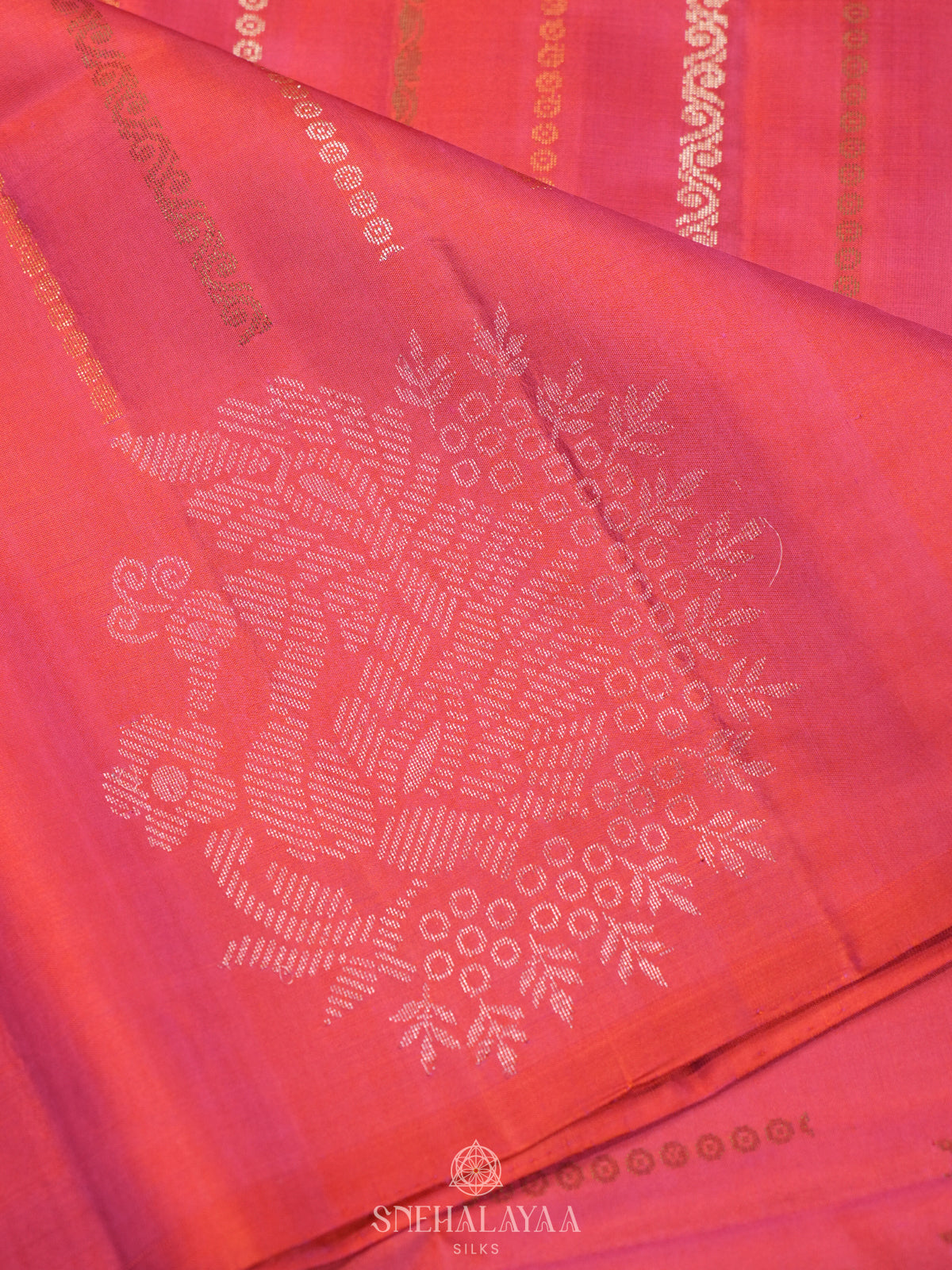 Peach Soft Silk Saree