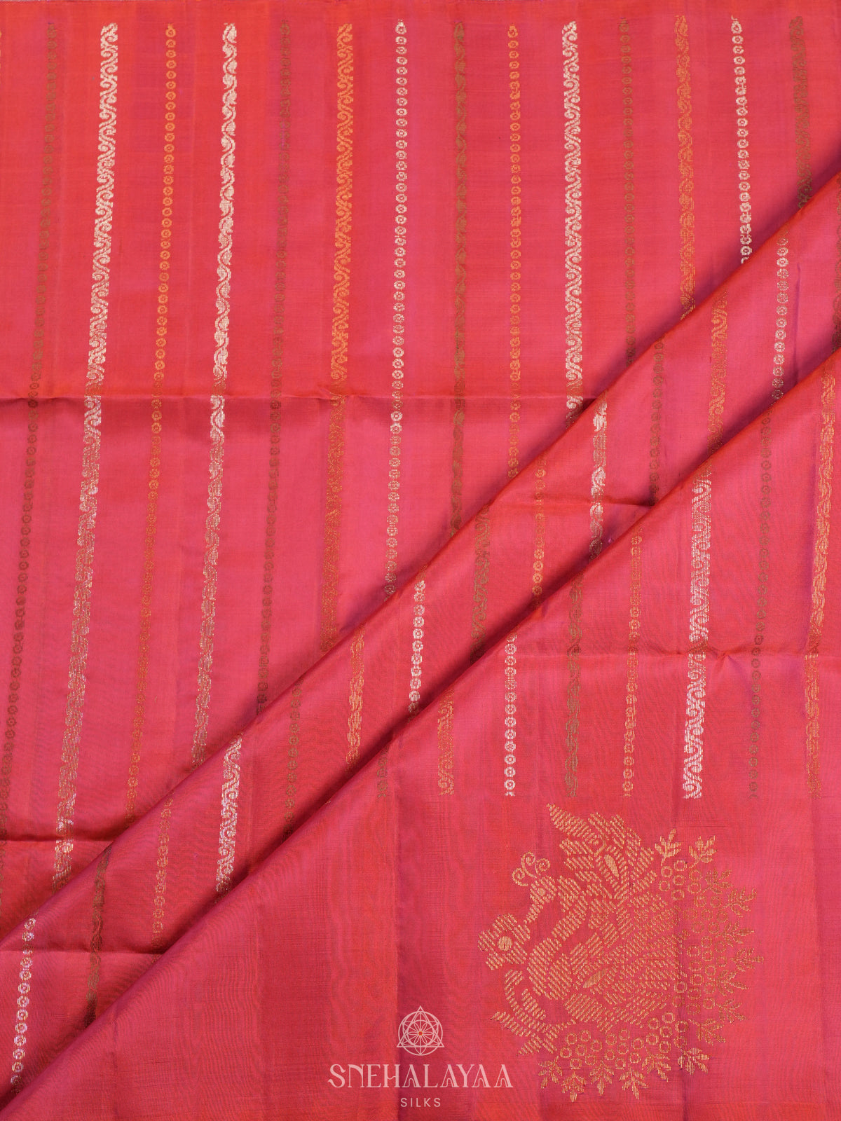 Peach Soft Silk Saree