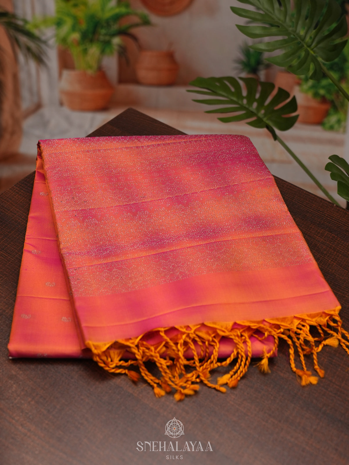 Peach Soft Silk Saree