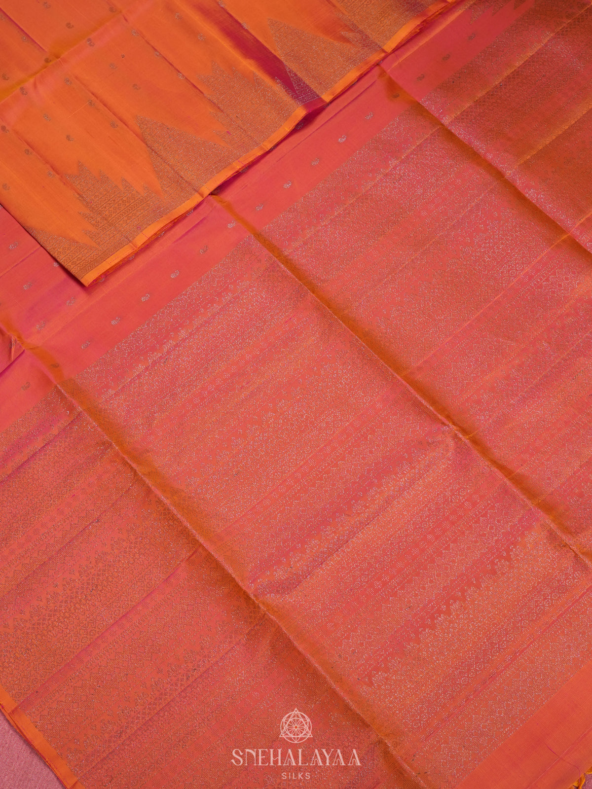 Peach Soft Silk Saree