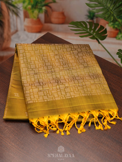 Lime Green Soft Silk Saree