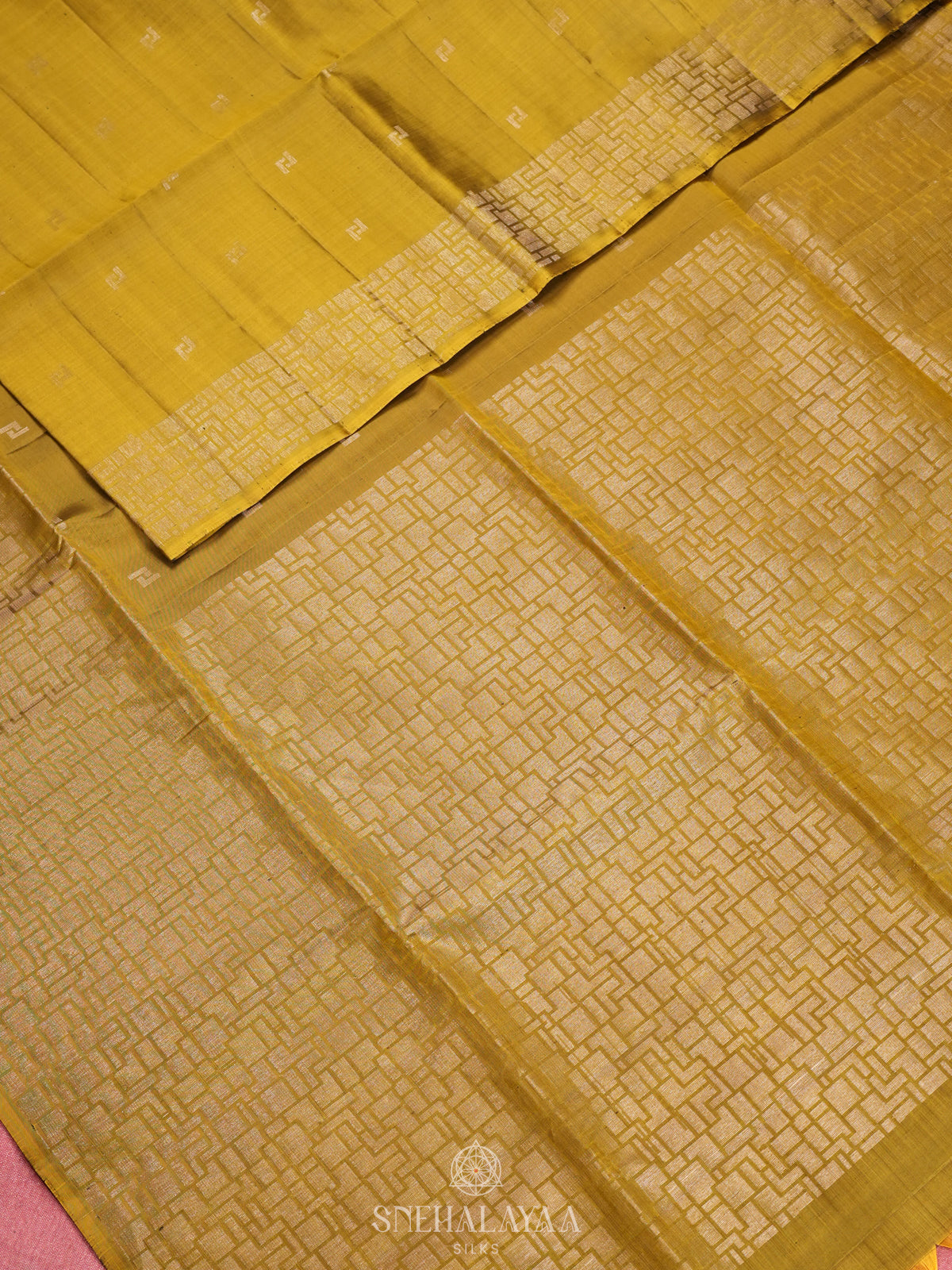 Lime Green Soft Silk Saree